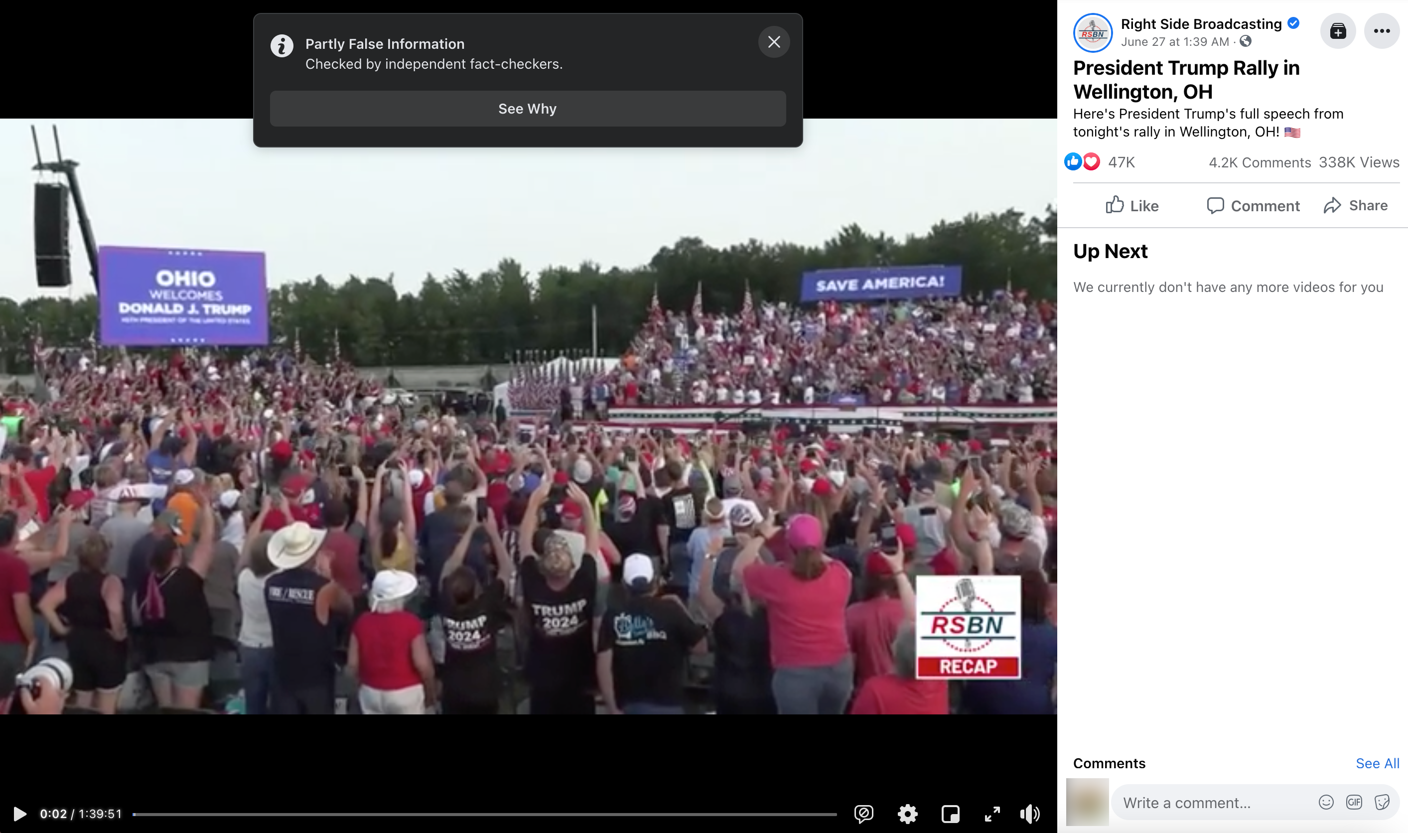 image of facebook post