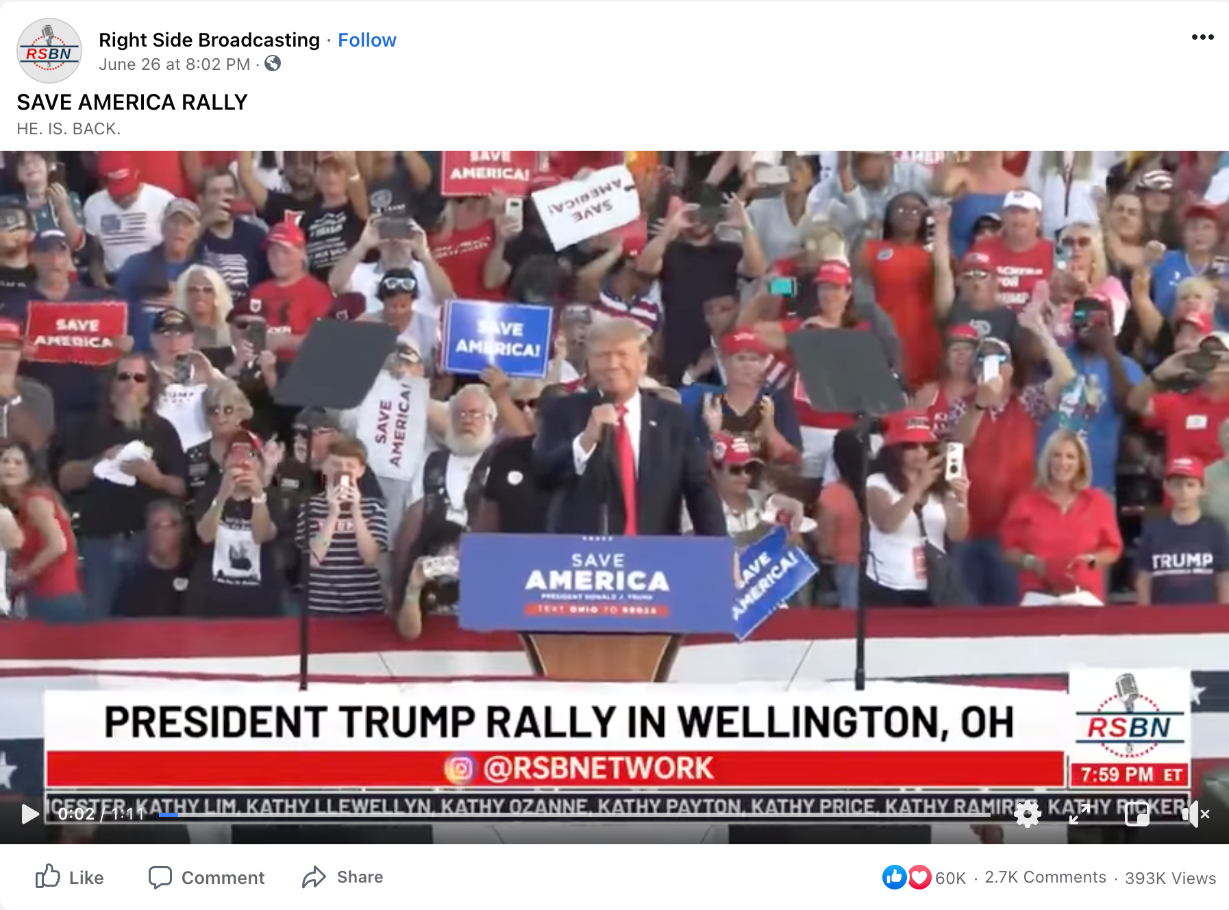 image of facebook post