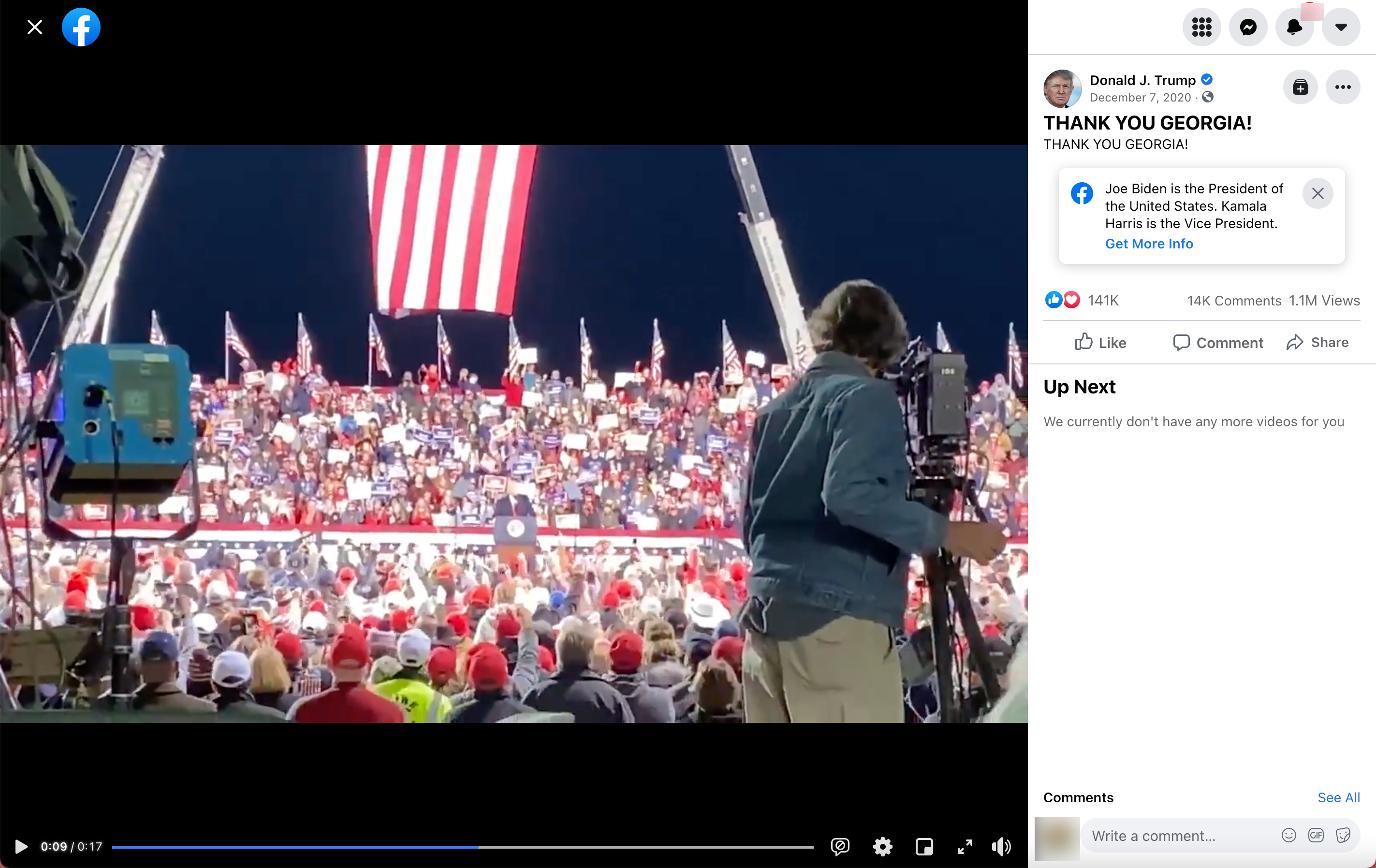 image of facebook post