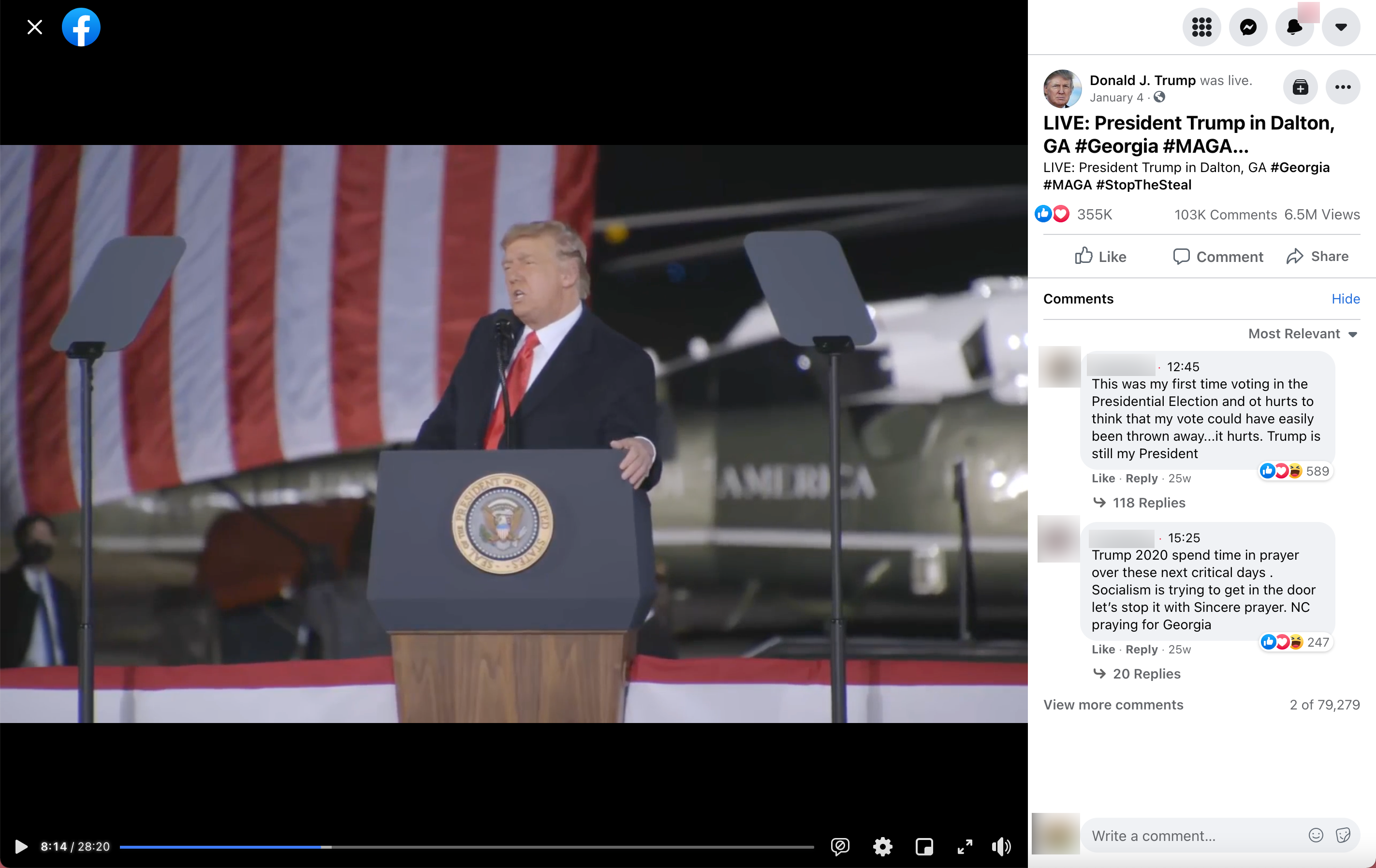 image of facebook post