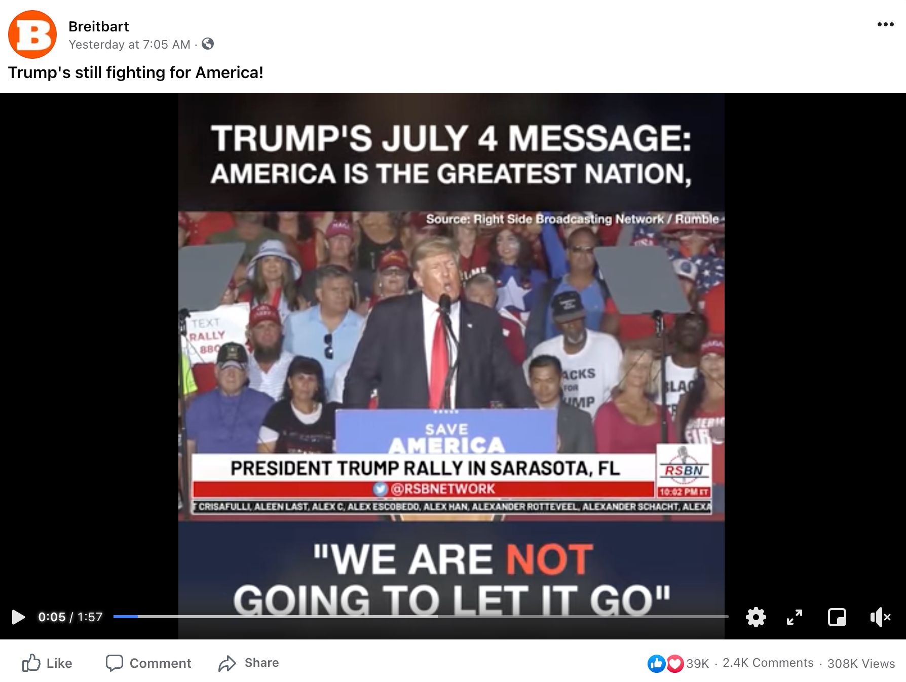 image of facebook post