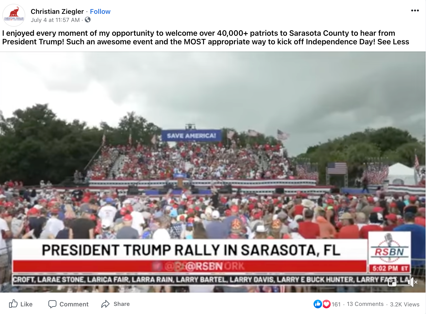 image of facebook post