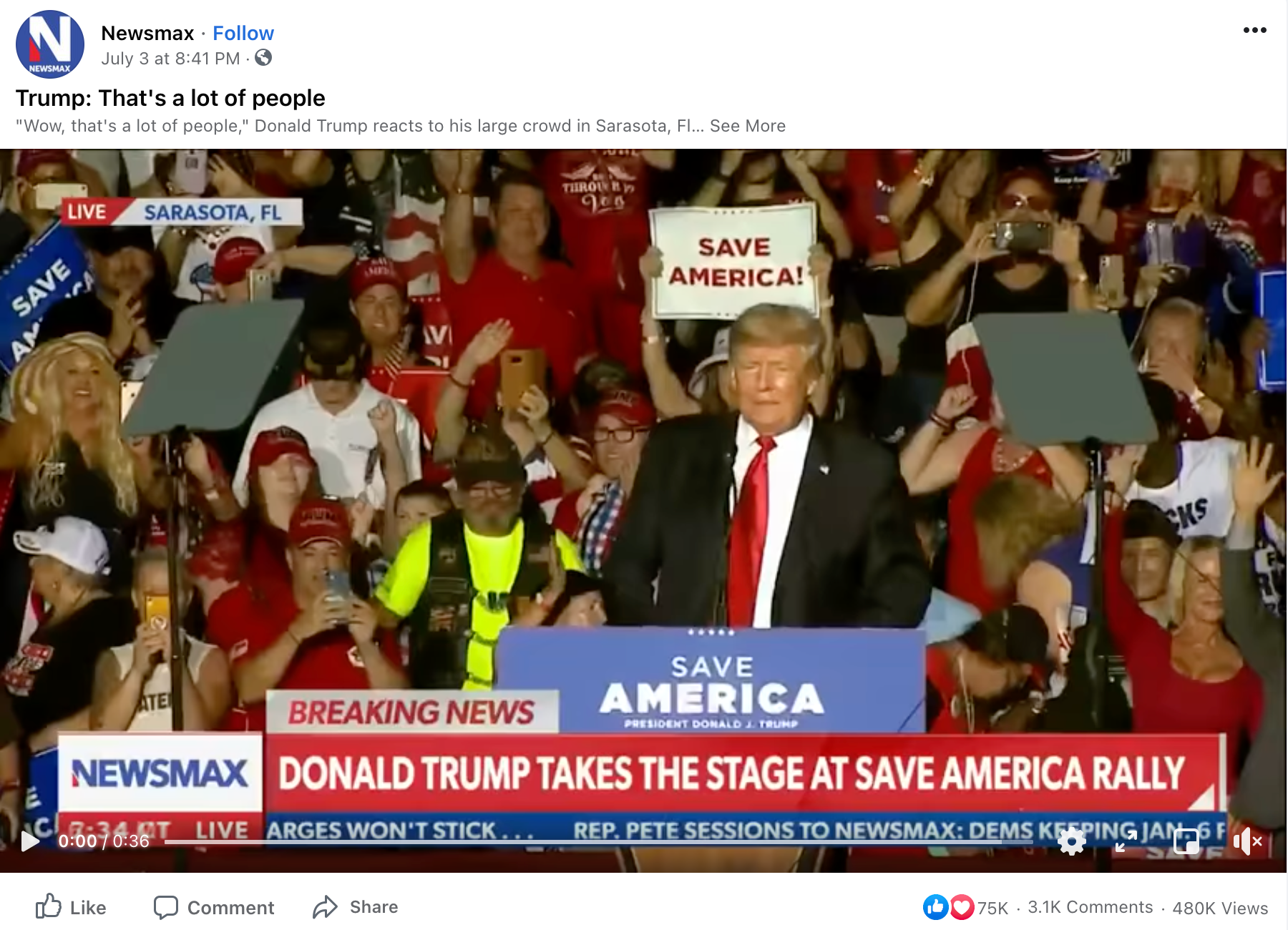 image of facebook post