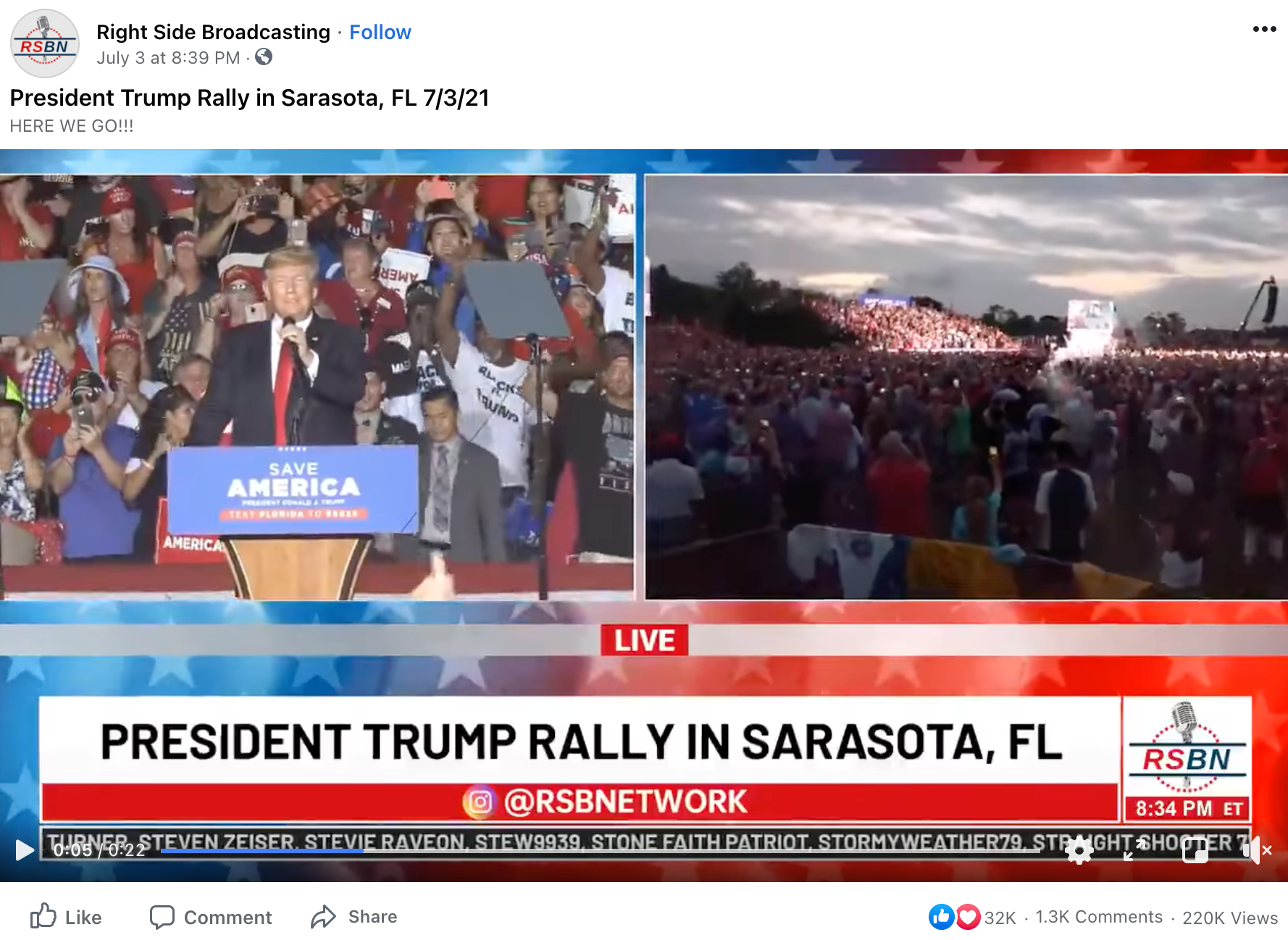 image of facebook post