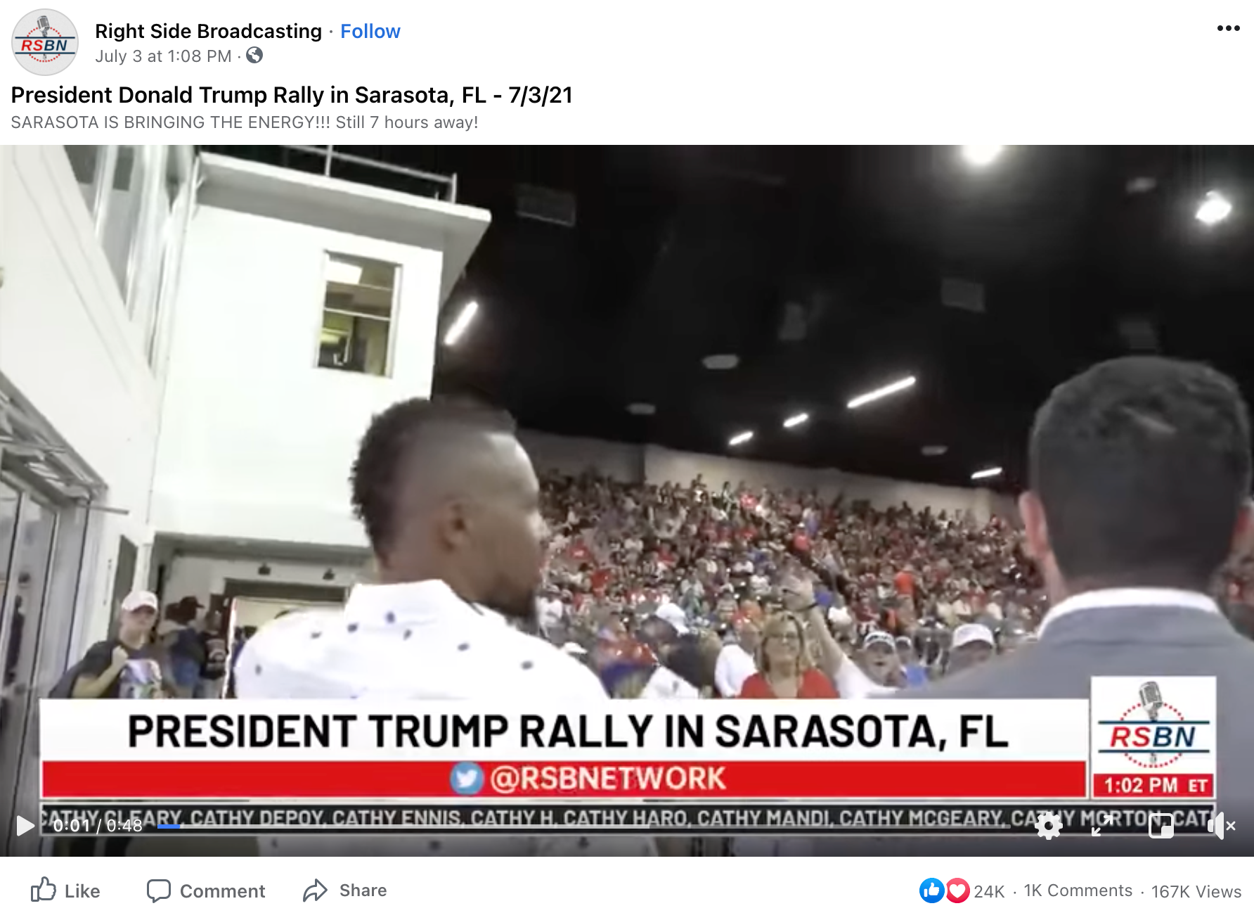 image of facebook post