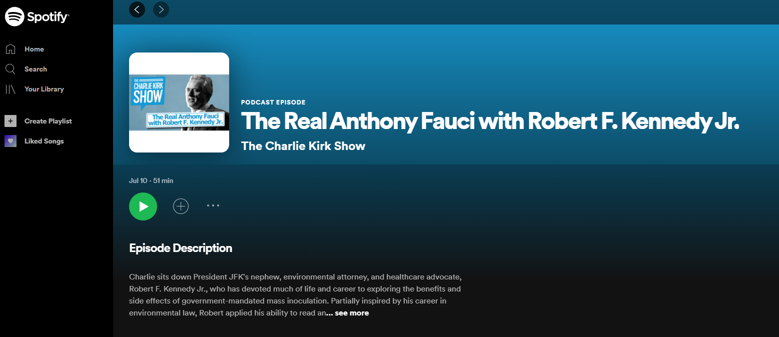 Charlie Kirk Podcast on Spotify
