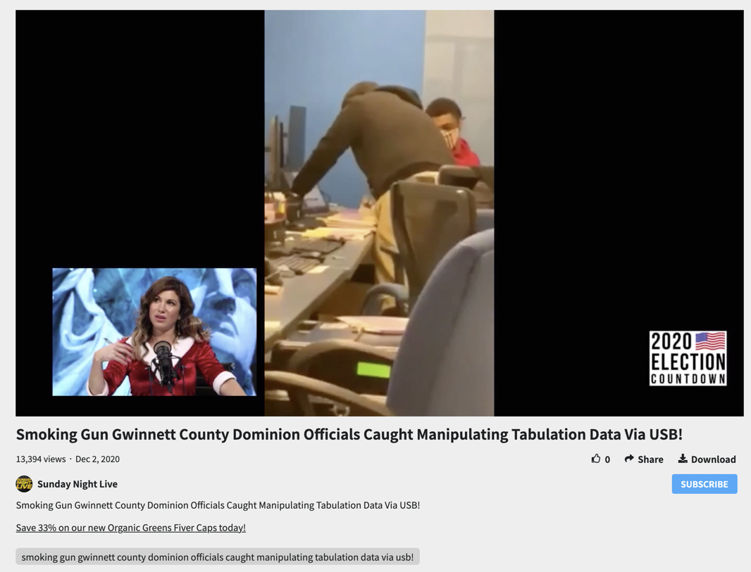 Infowars video alleges Dominion employees caught changing votes