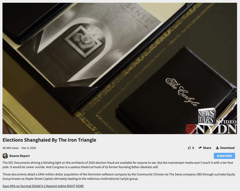 Infowars video connects Dominion to Osama bin Laden