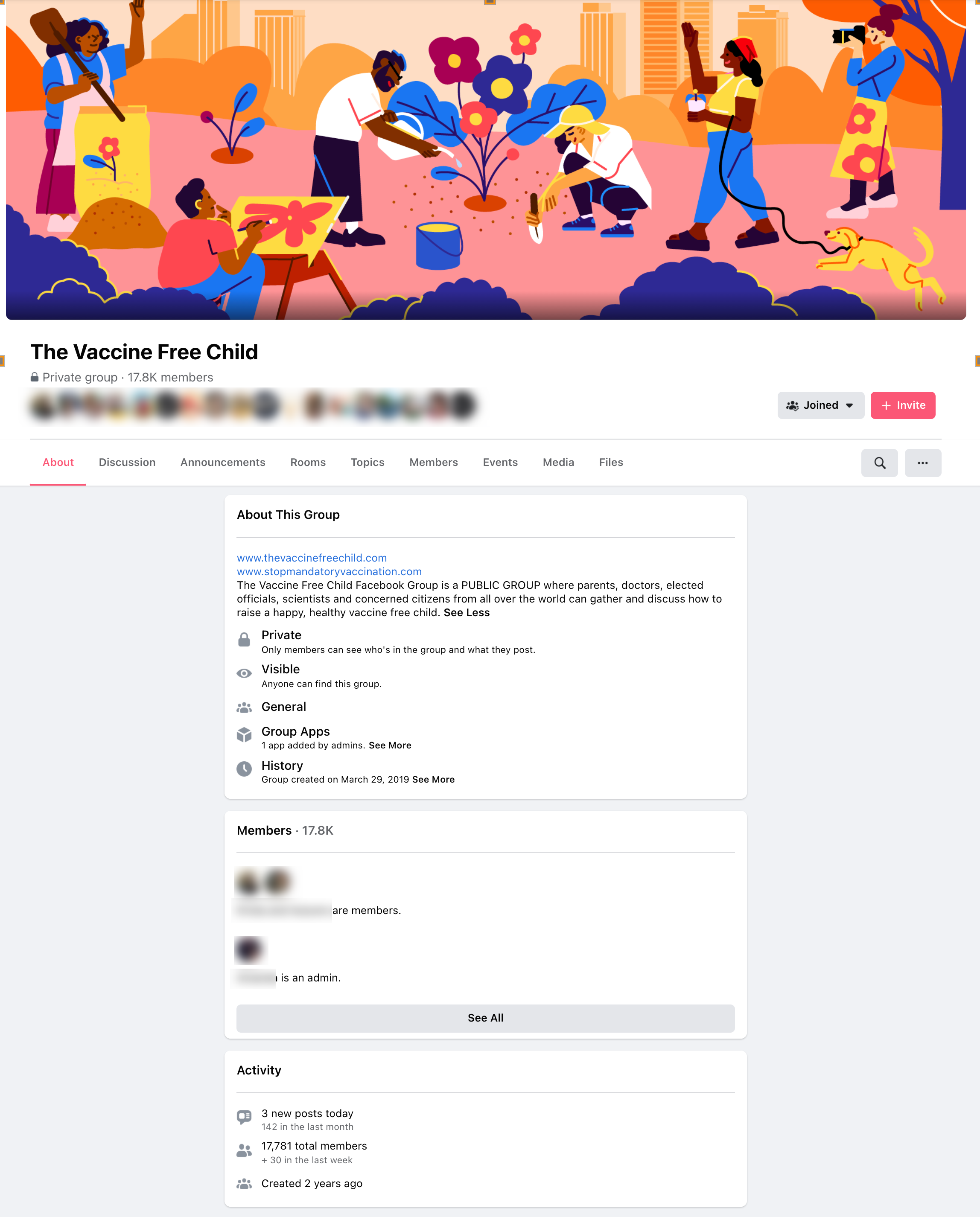 image of facebook group