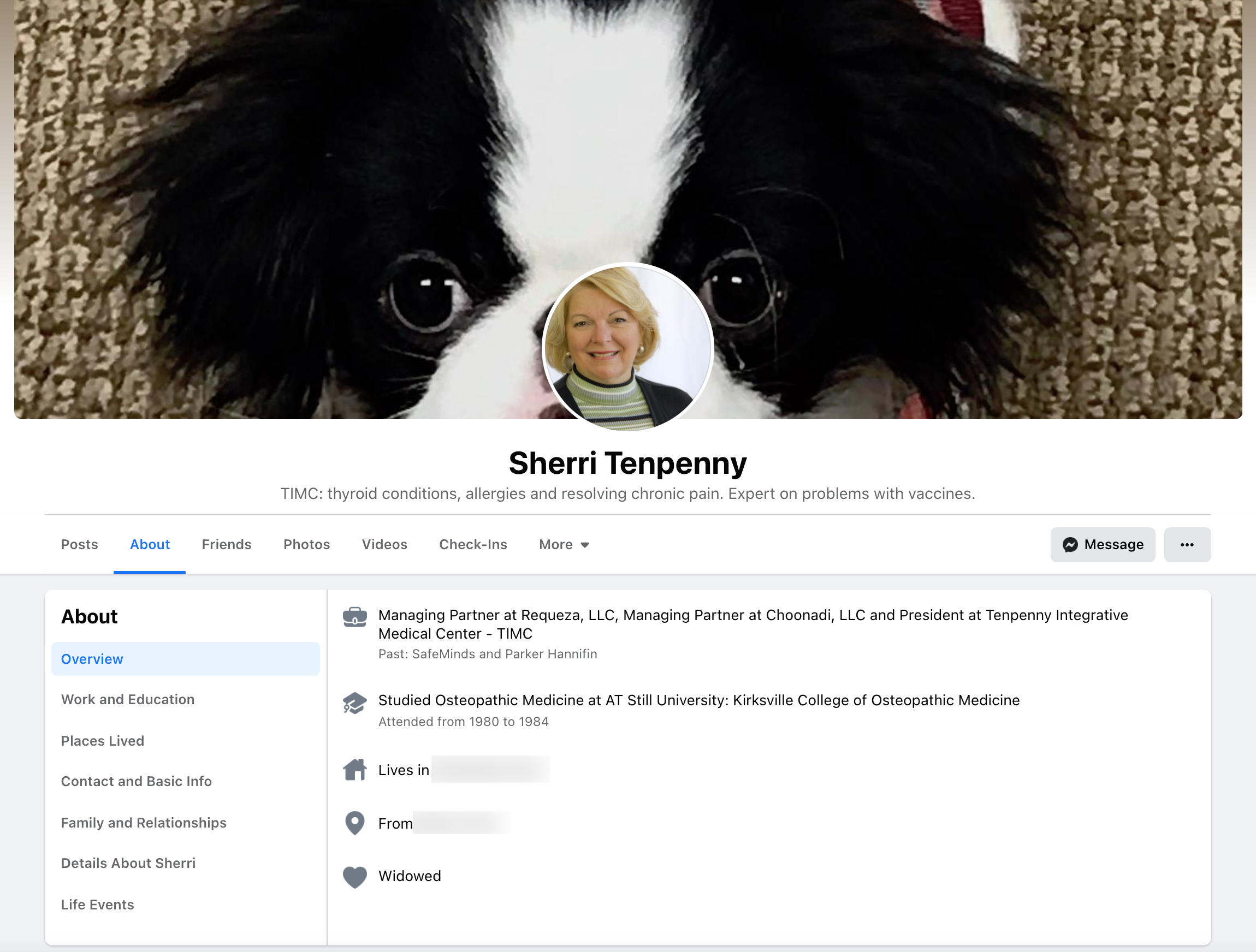 image of facebook profile