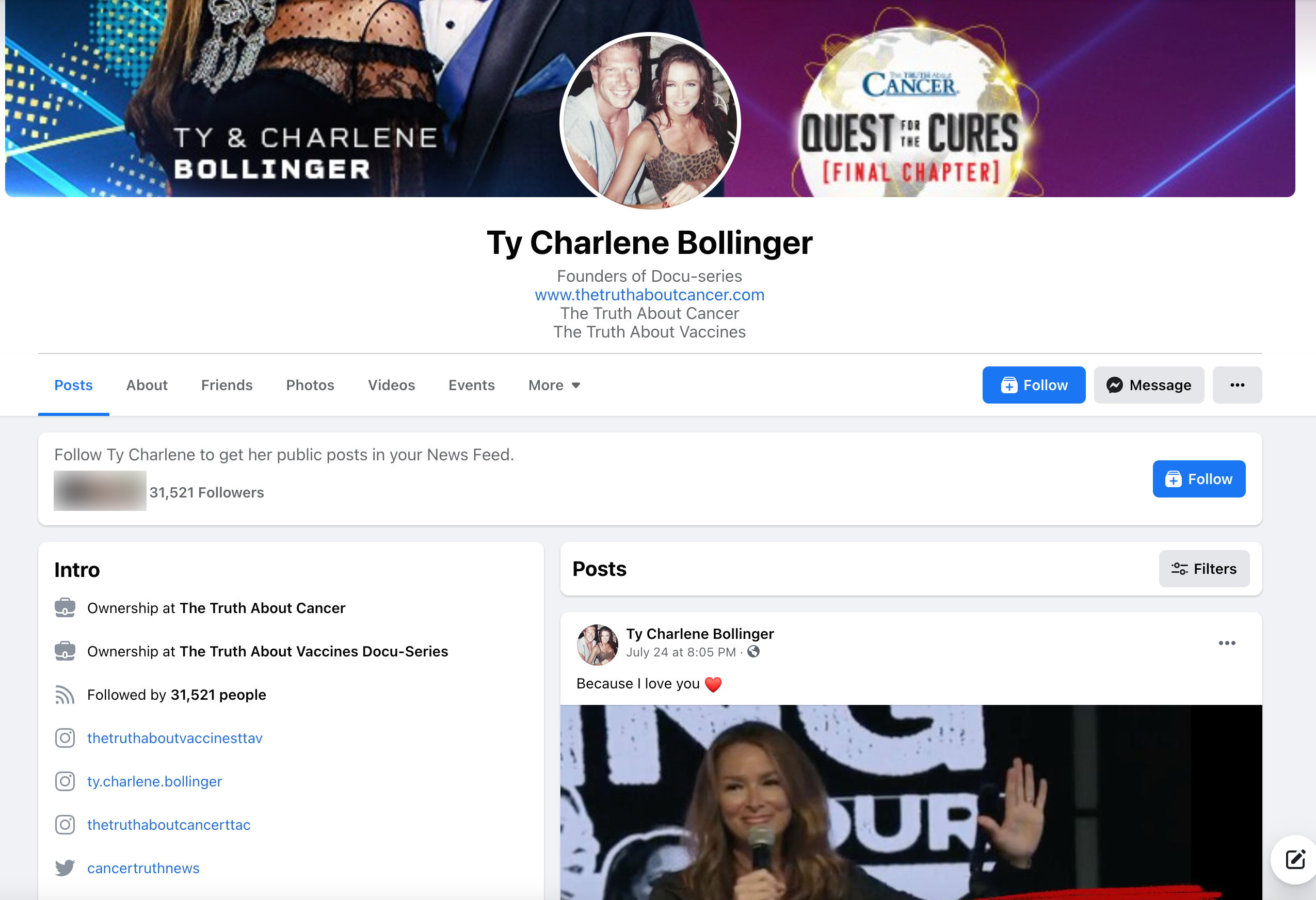 image of facebook page
