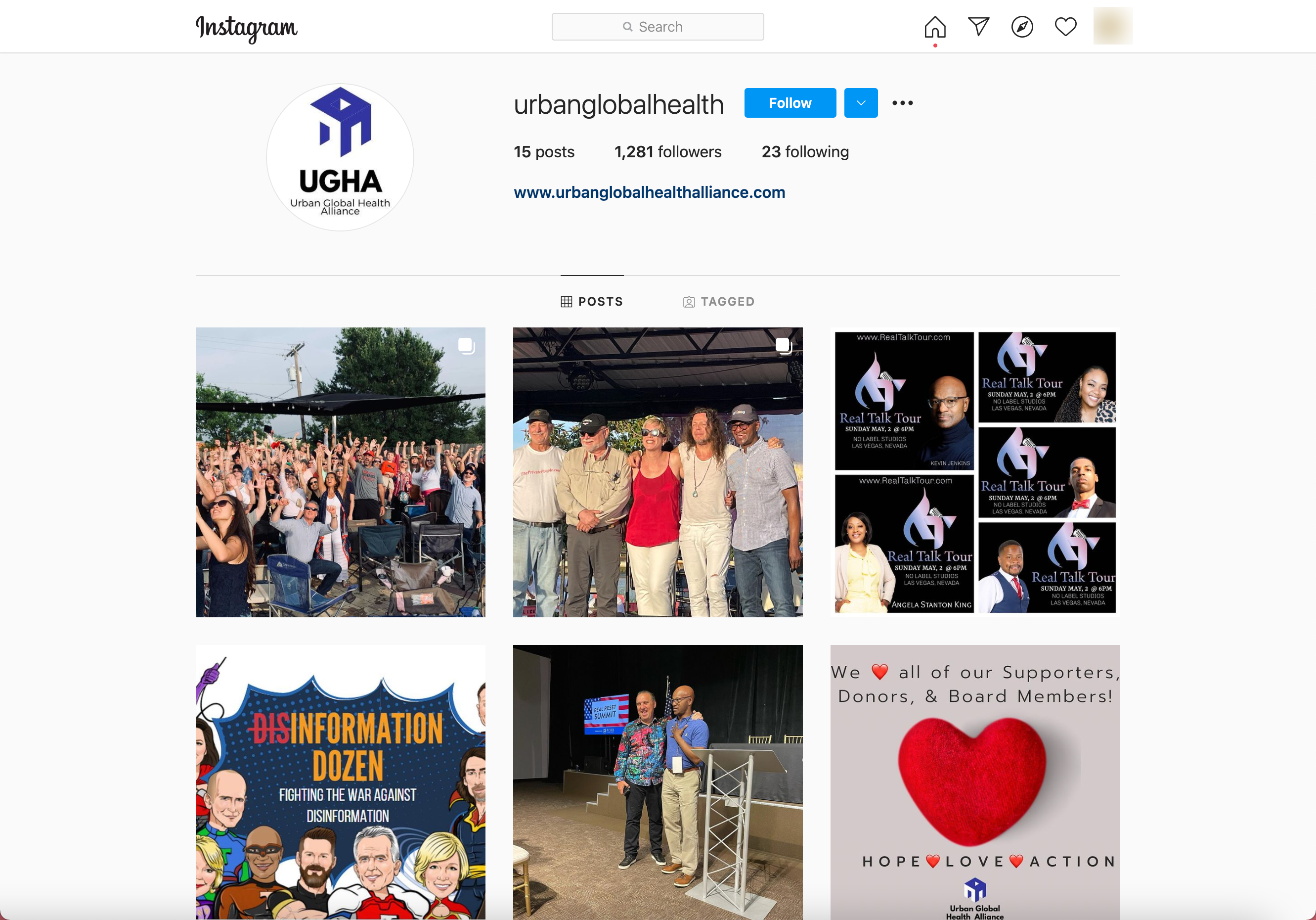 Image of Instagram account 