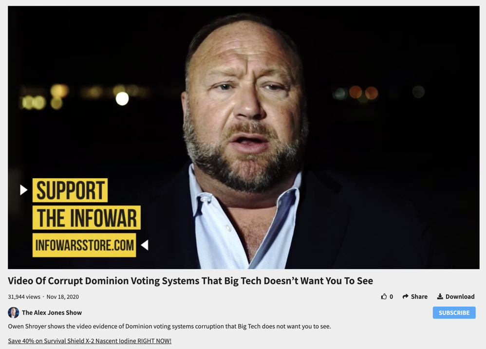 Infowars ad follows suggestion Obama be lynched for supposedly stealing the election