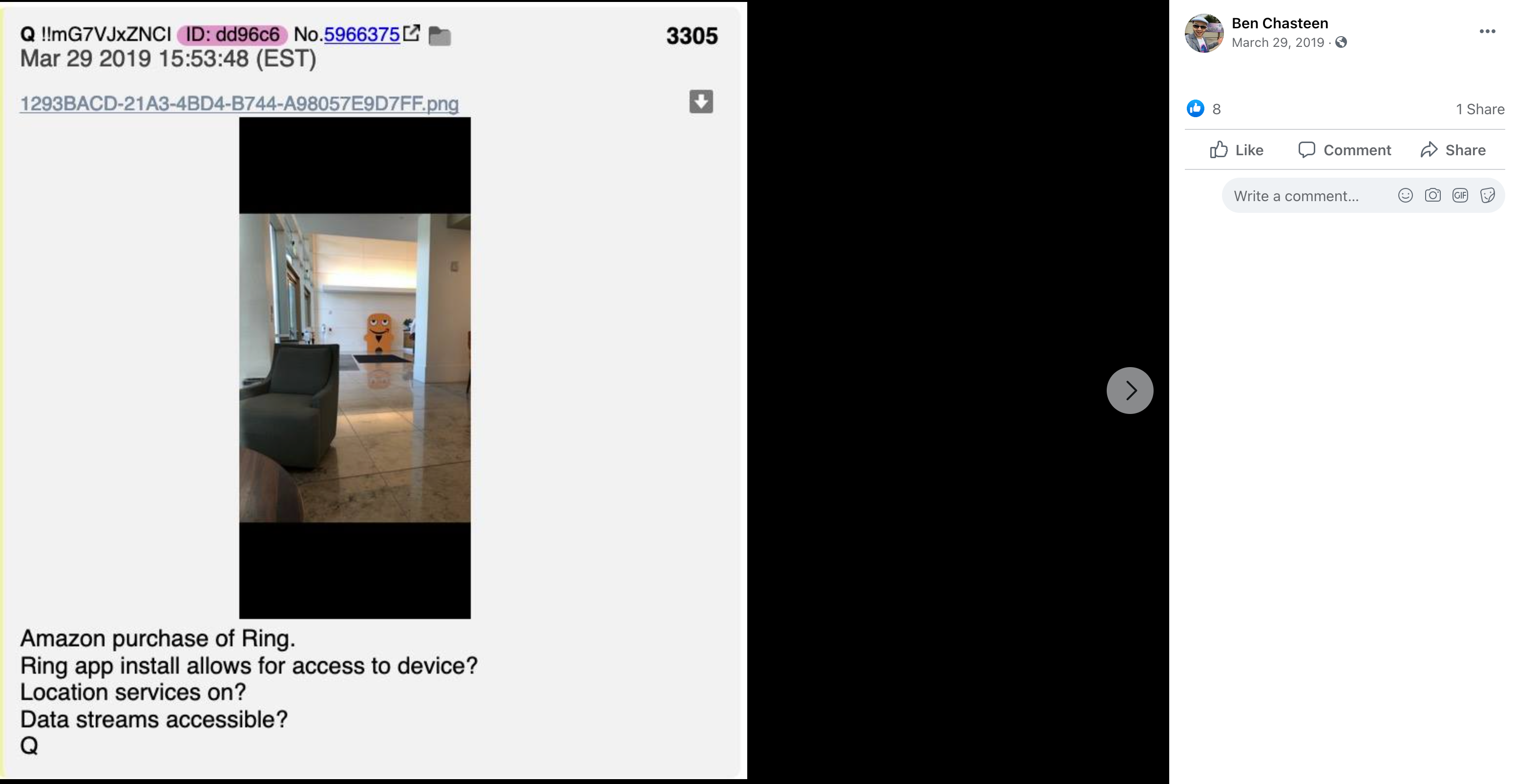 Ben Chasteen QAnon Facebook