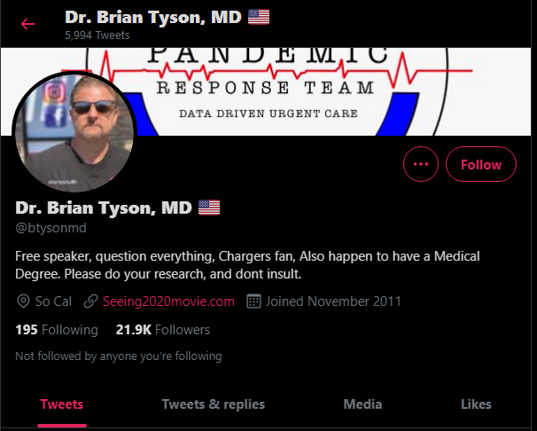 Tyson Twitter profile