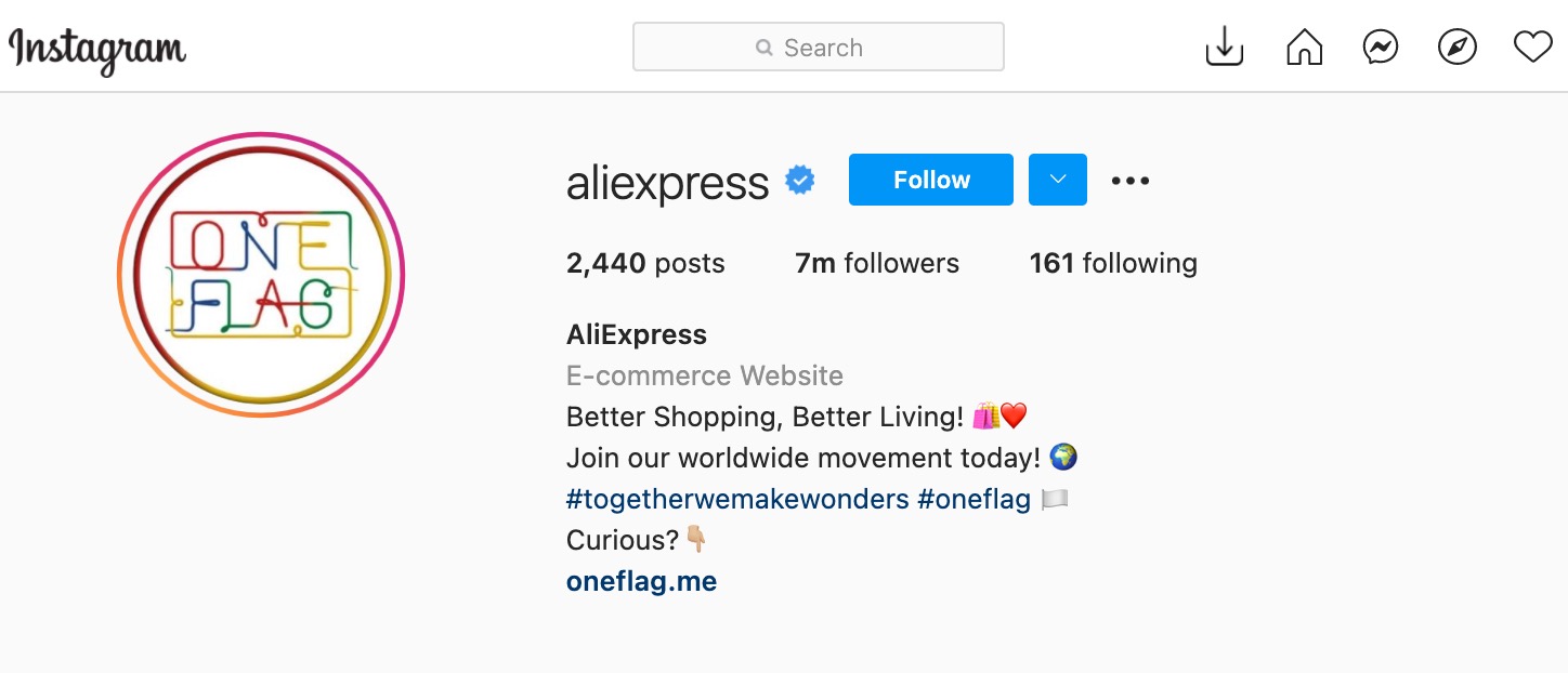 ali express -- followers