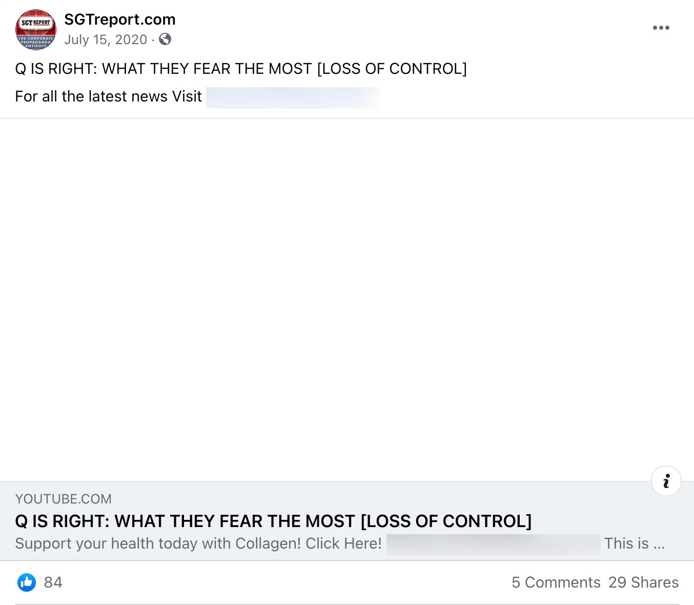 SGT Report QAnon Facebook