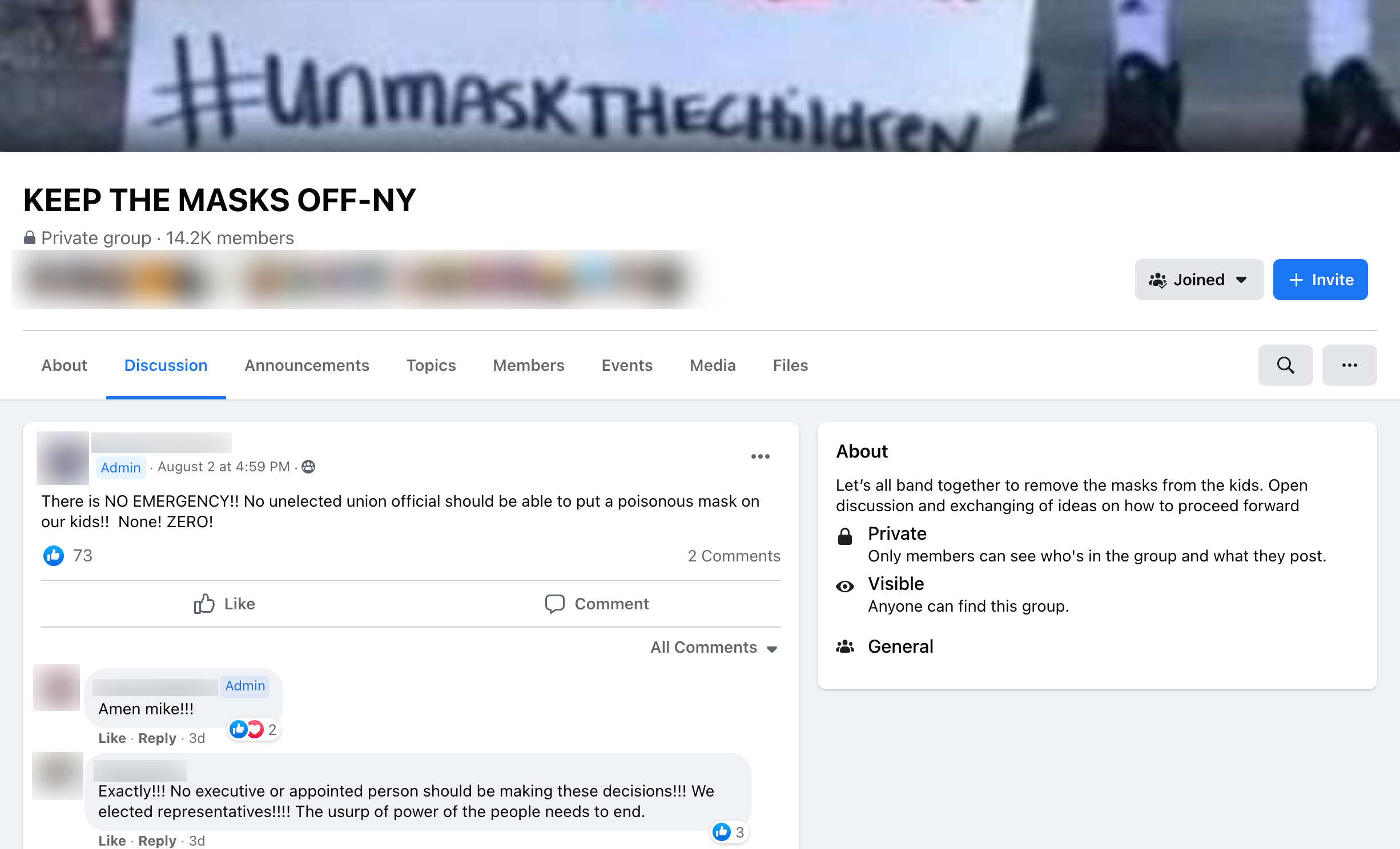 image of facebook post