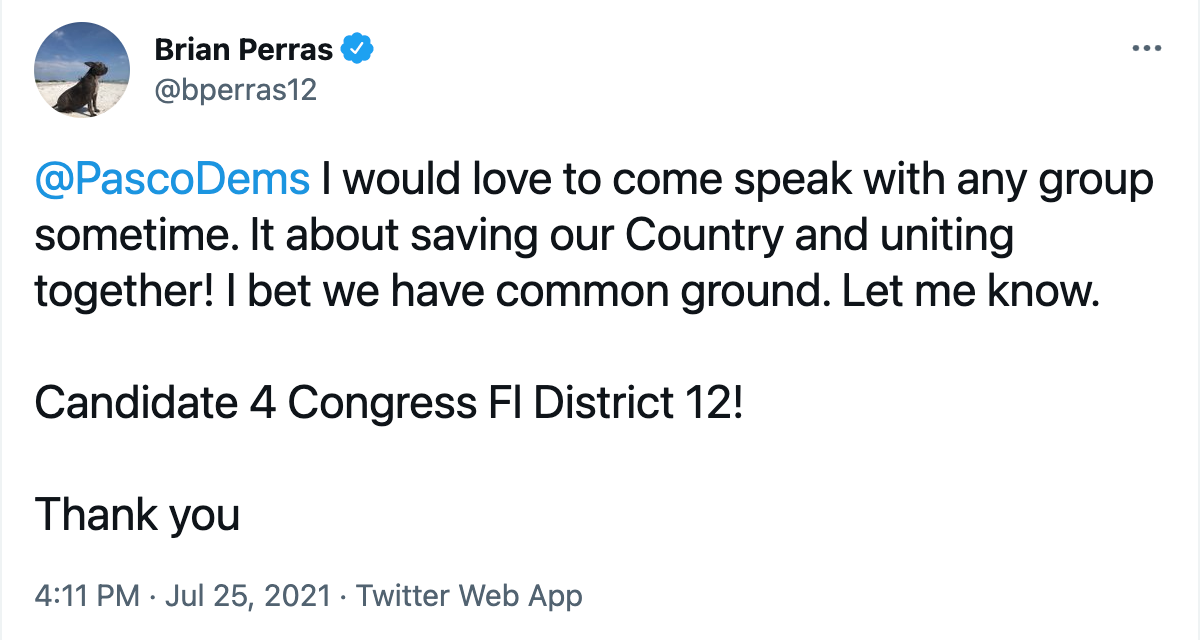 Brian Perras 2022 campaign