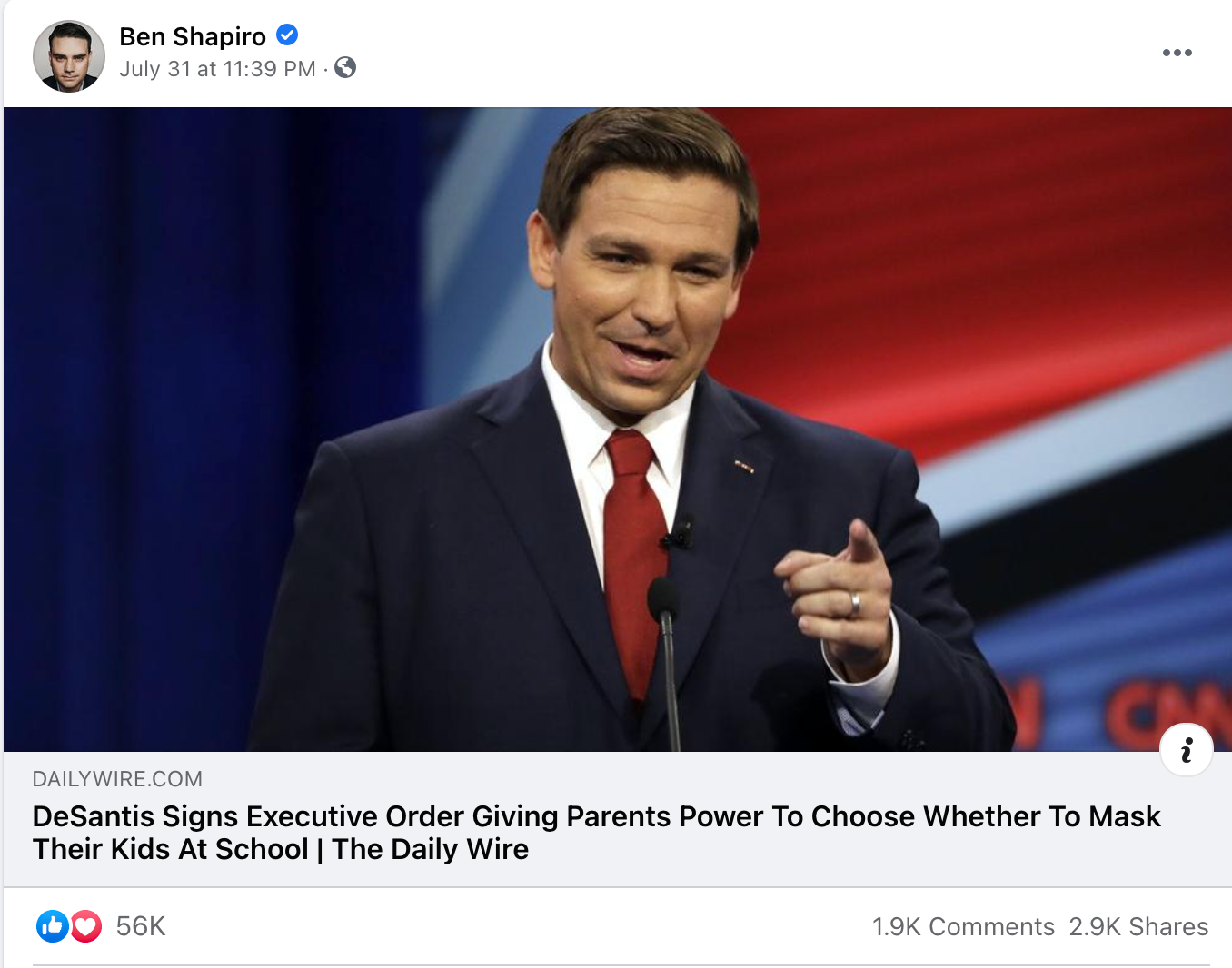 image of facebook post