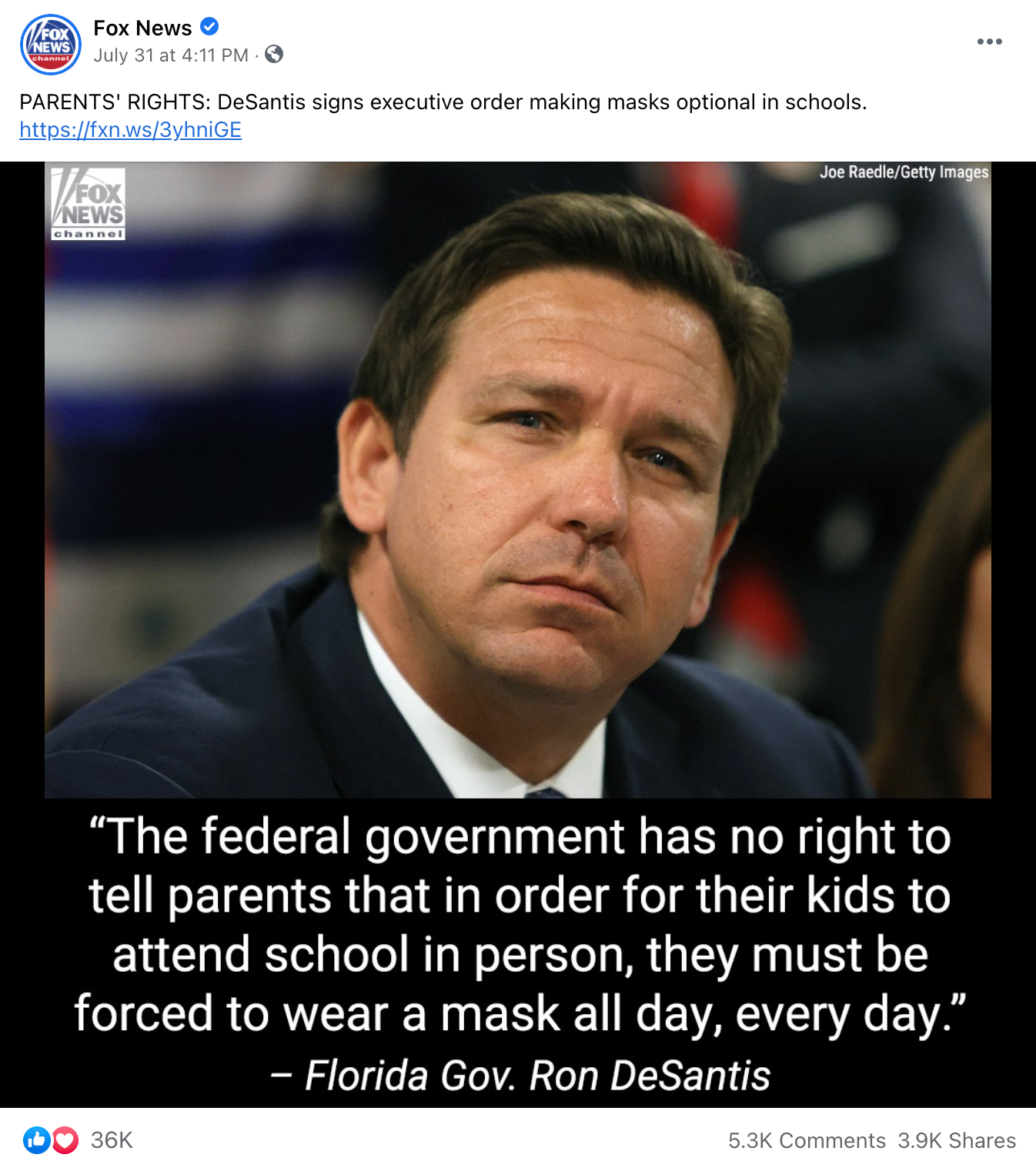 image of facebook post