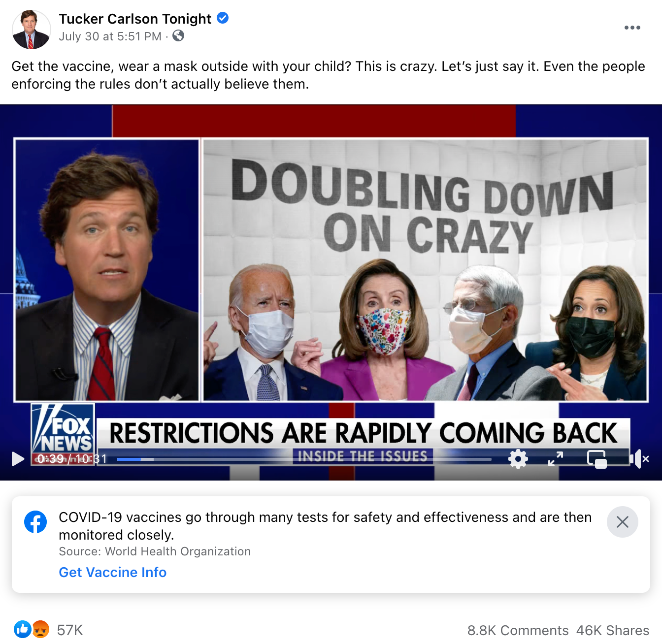 image of facebook post