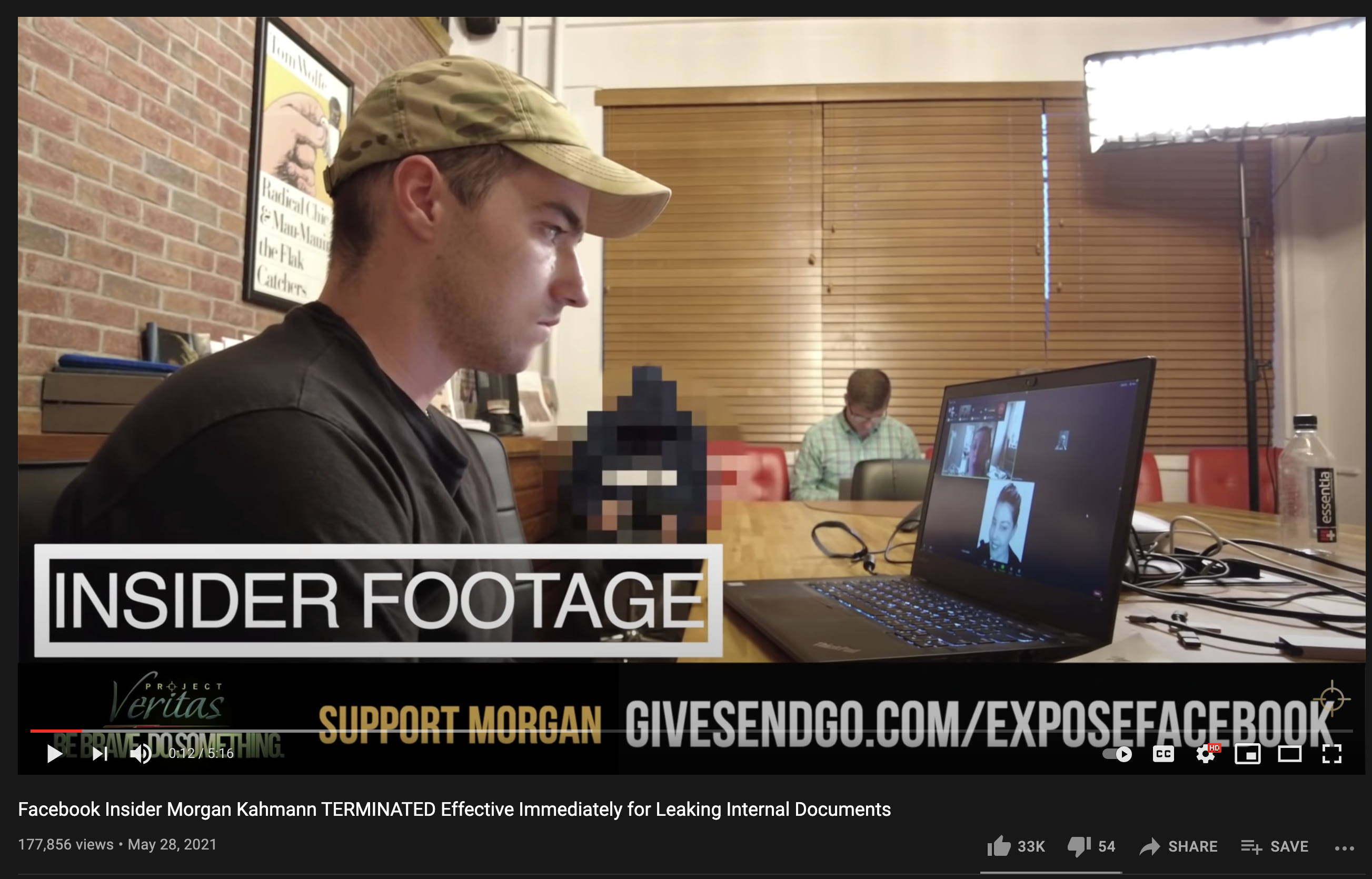 Project Veritas promotes a fundraiser for a "whistleblower." 
