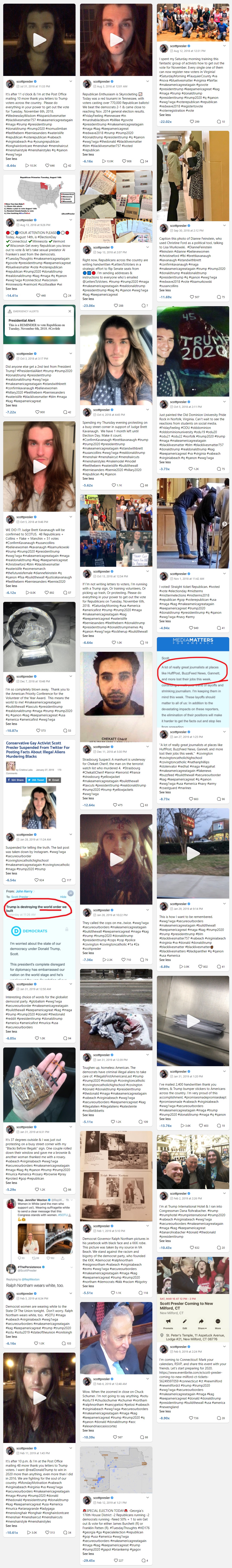 Scott Presler's "wwg1wga" posts on Instagram