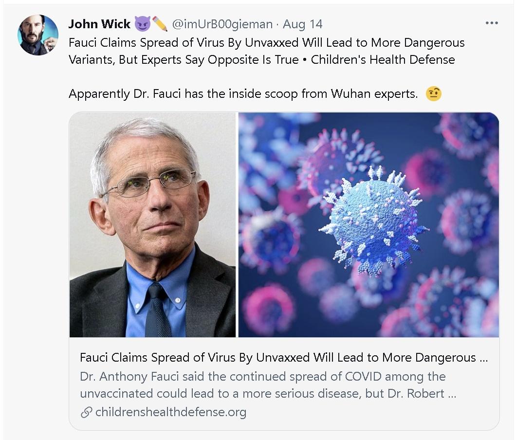 Fauci CHD Global Research Twitter