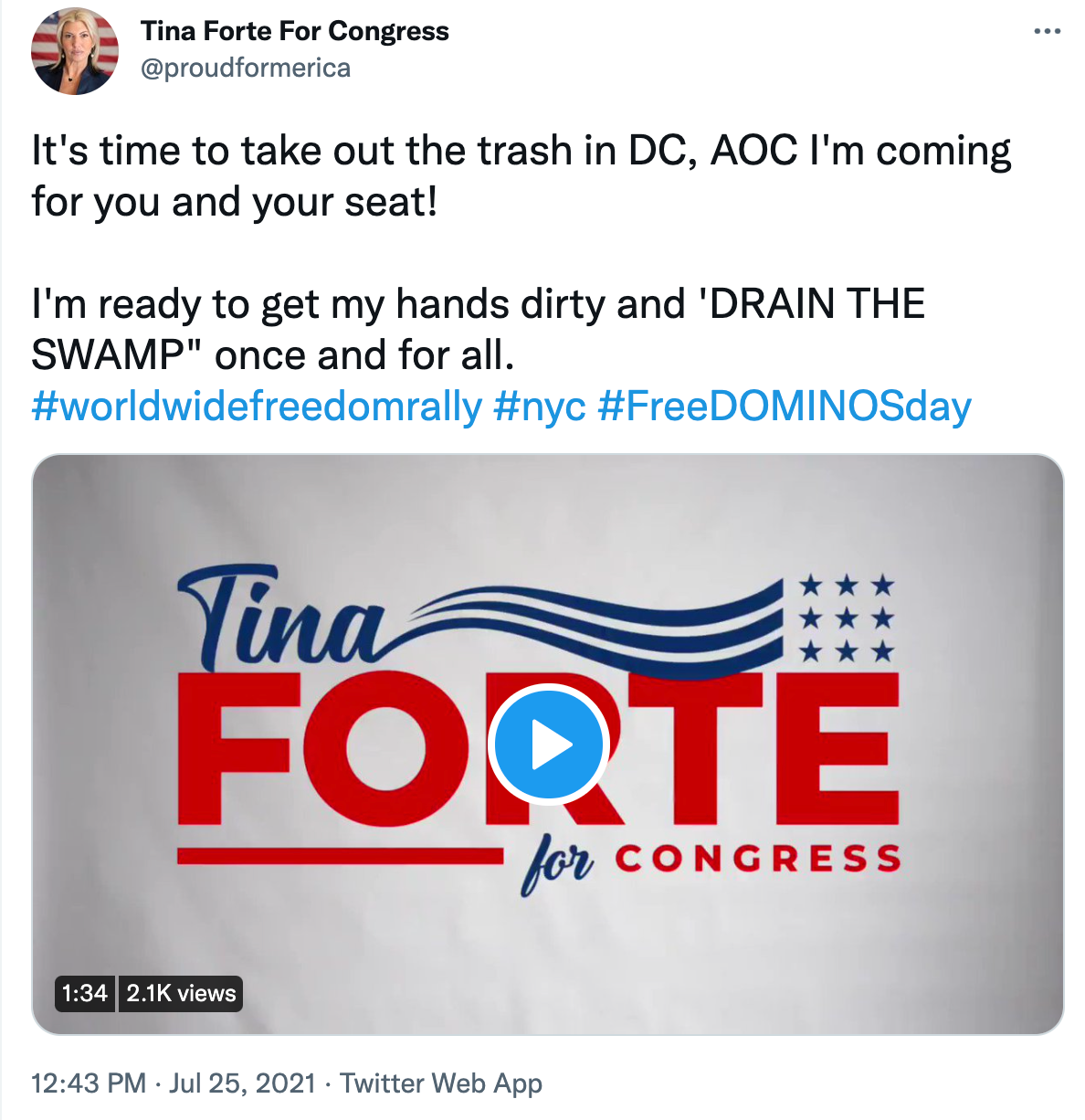 Tina Forte 2022 campaign