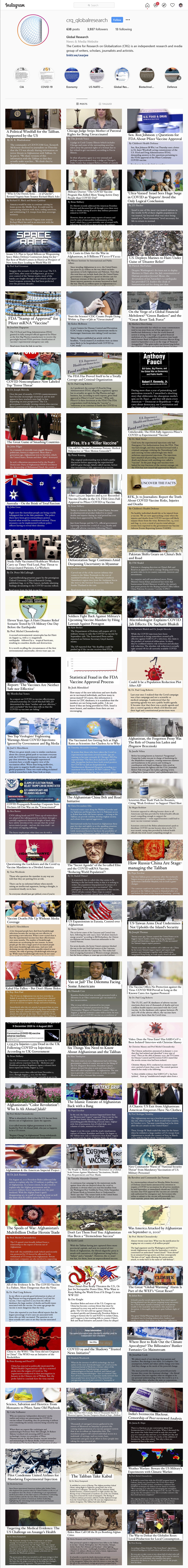 Global Research Instagram Home