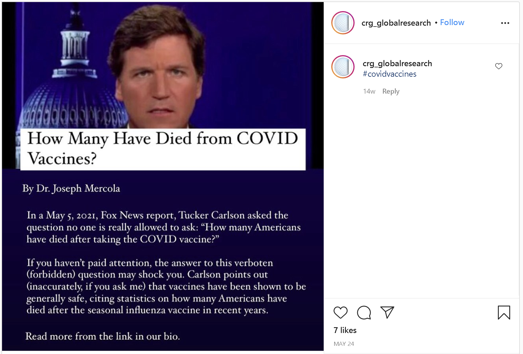 global research instagram_tucker carlson image and mercola article.png