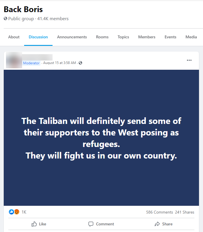 The Taliban will definitely send some of their supporters to the West posing as refugees. They will fight us in our own country.