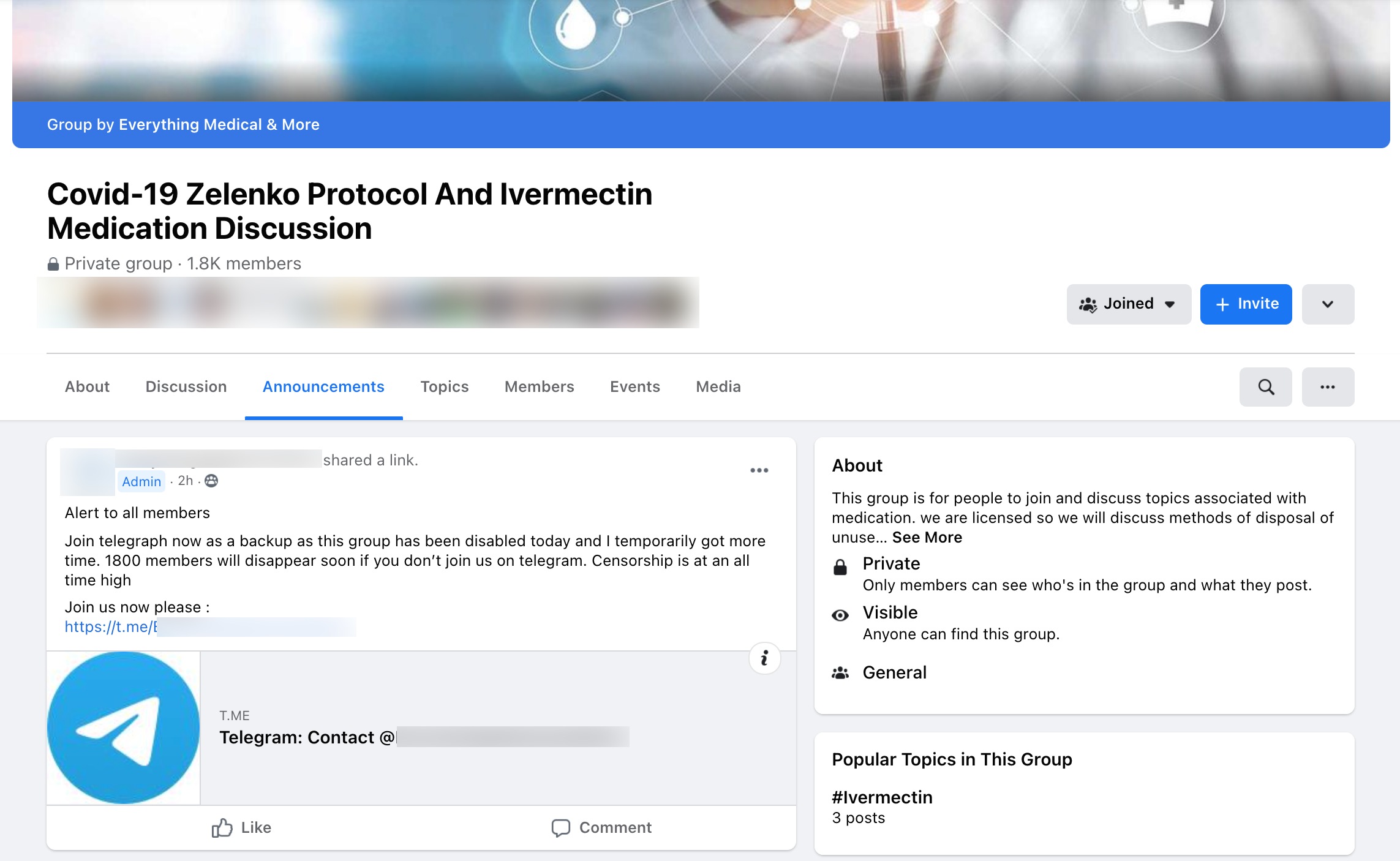 image of facebook post