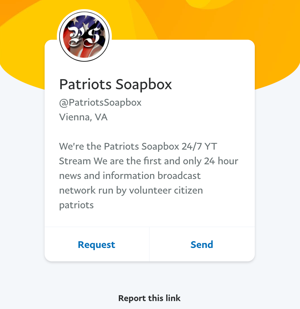 Patriots Soapbox PayPal