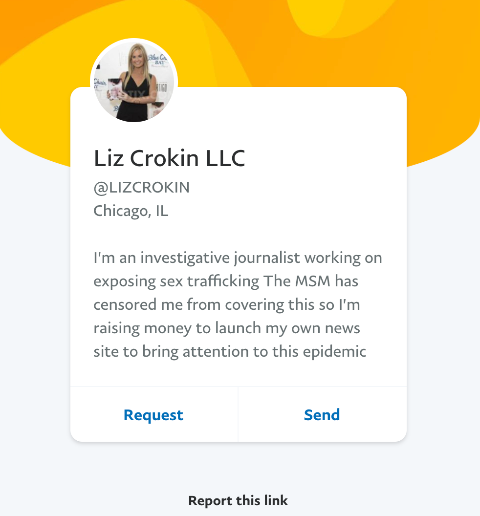 Liz Crokin PayPal