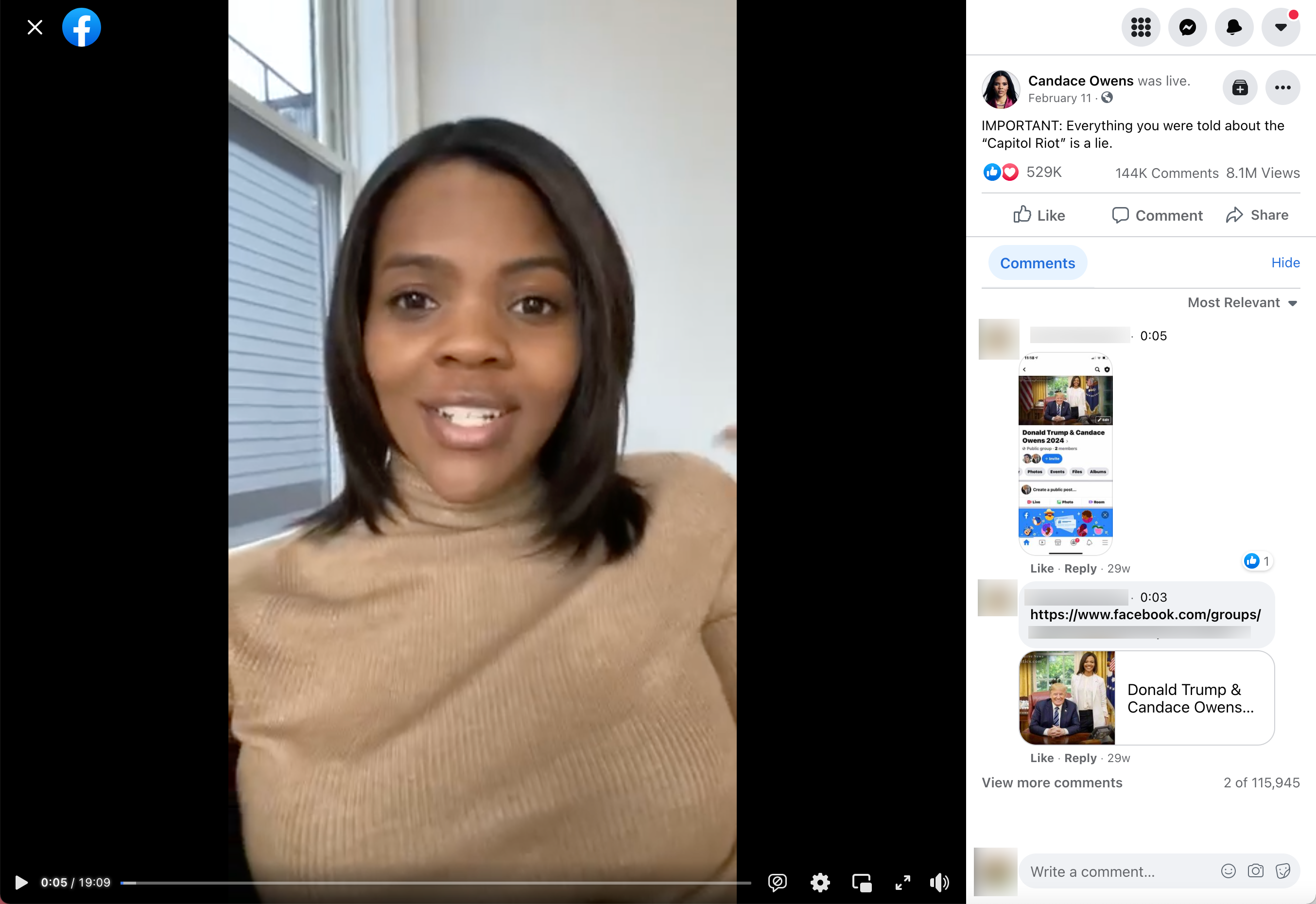 image of facebook post