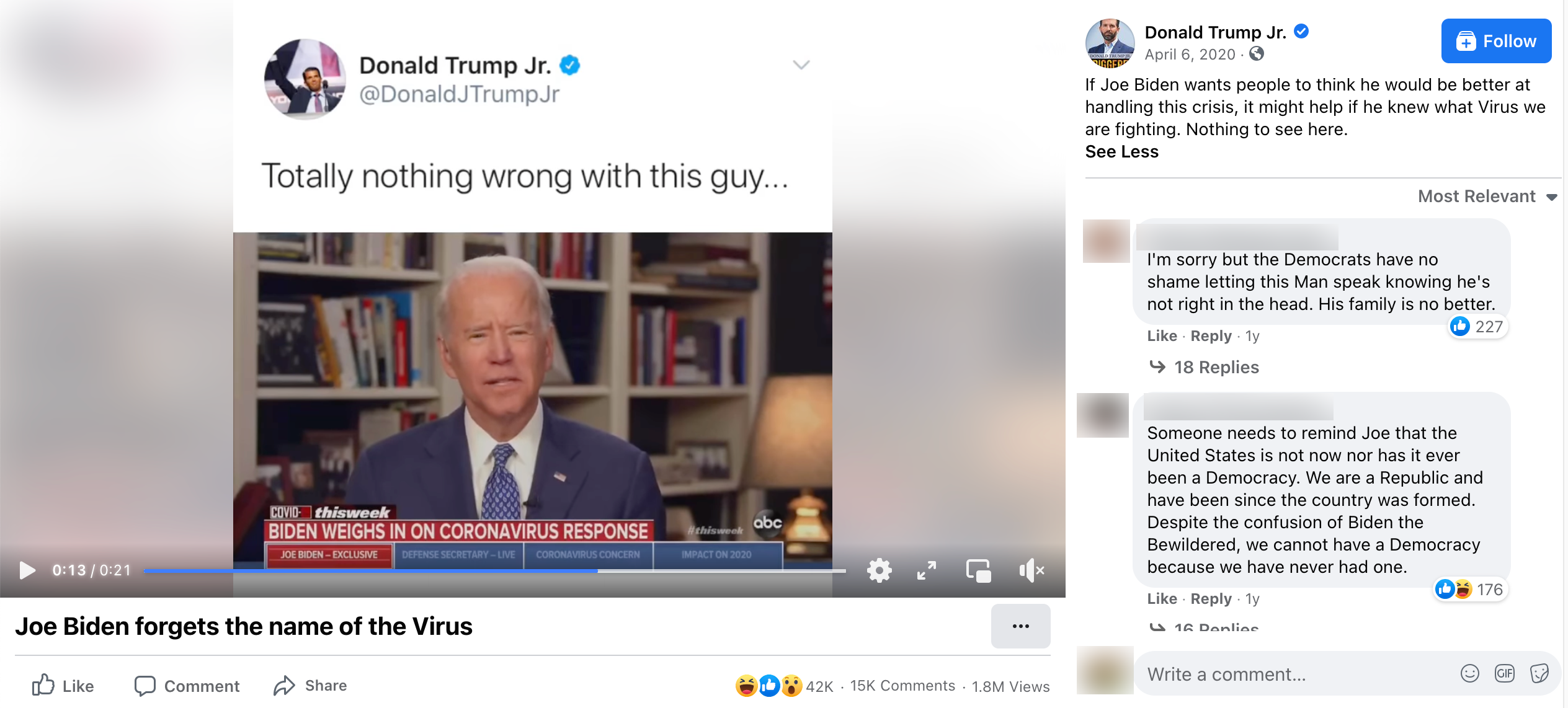image of facebook post