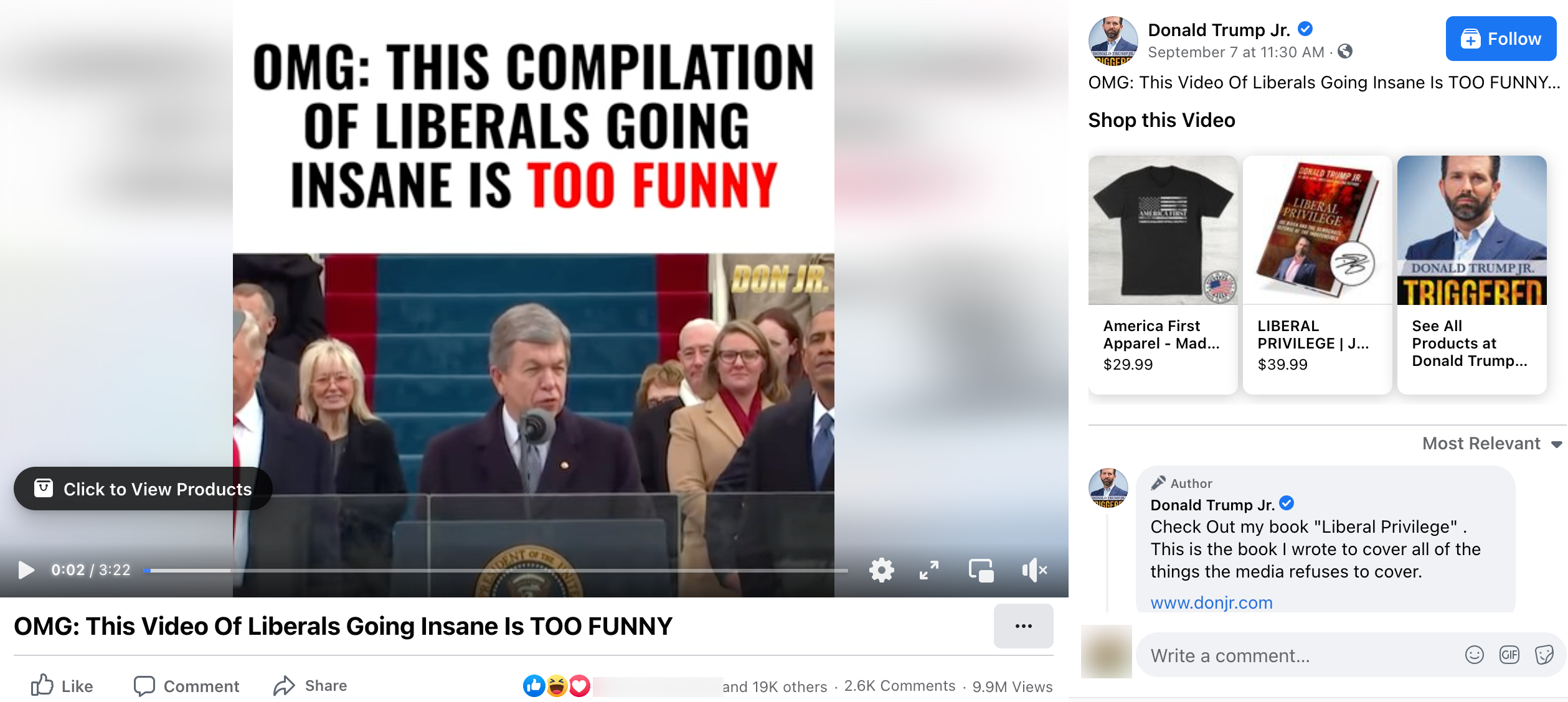 image of facebook post
