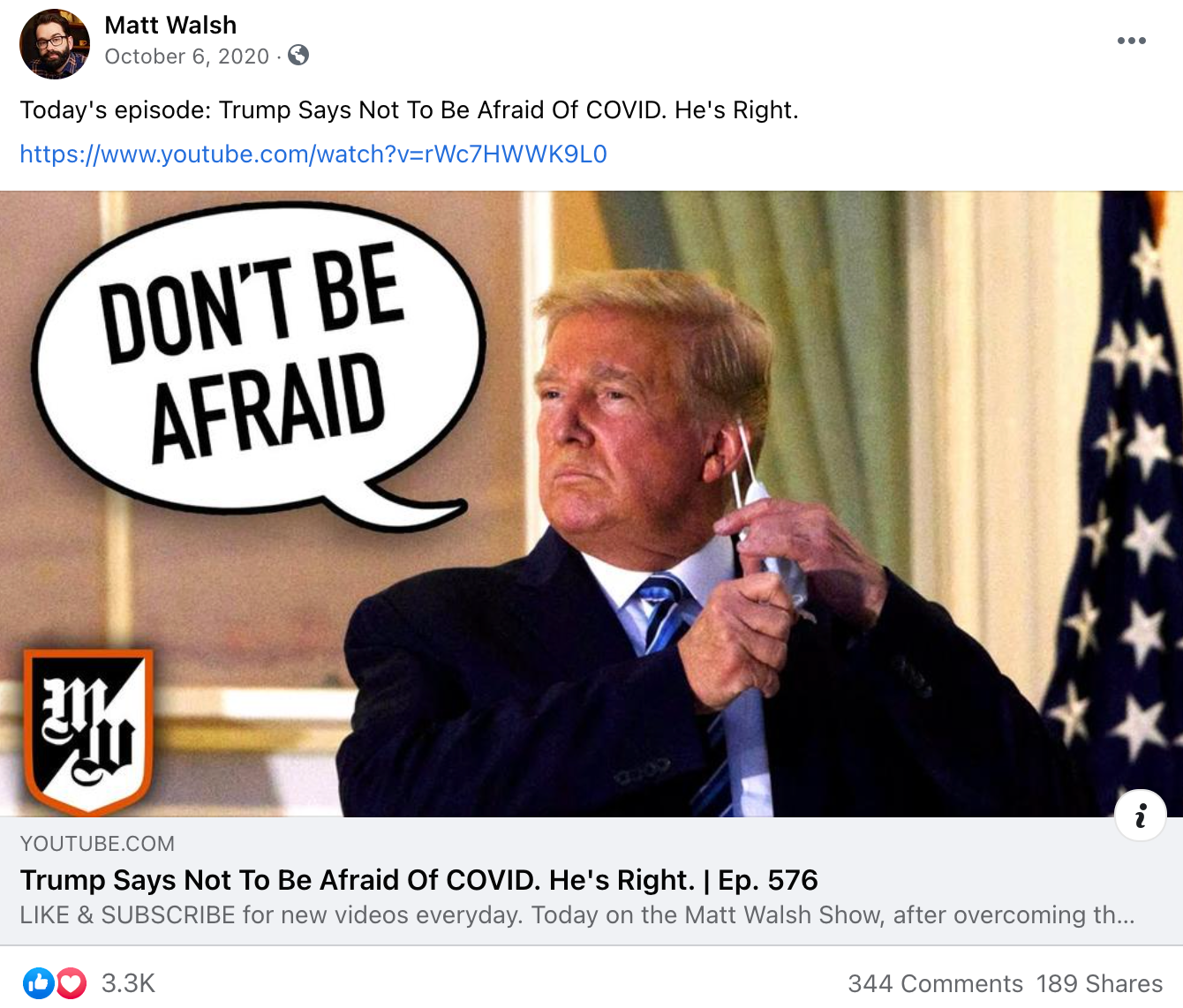 image of facebook post