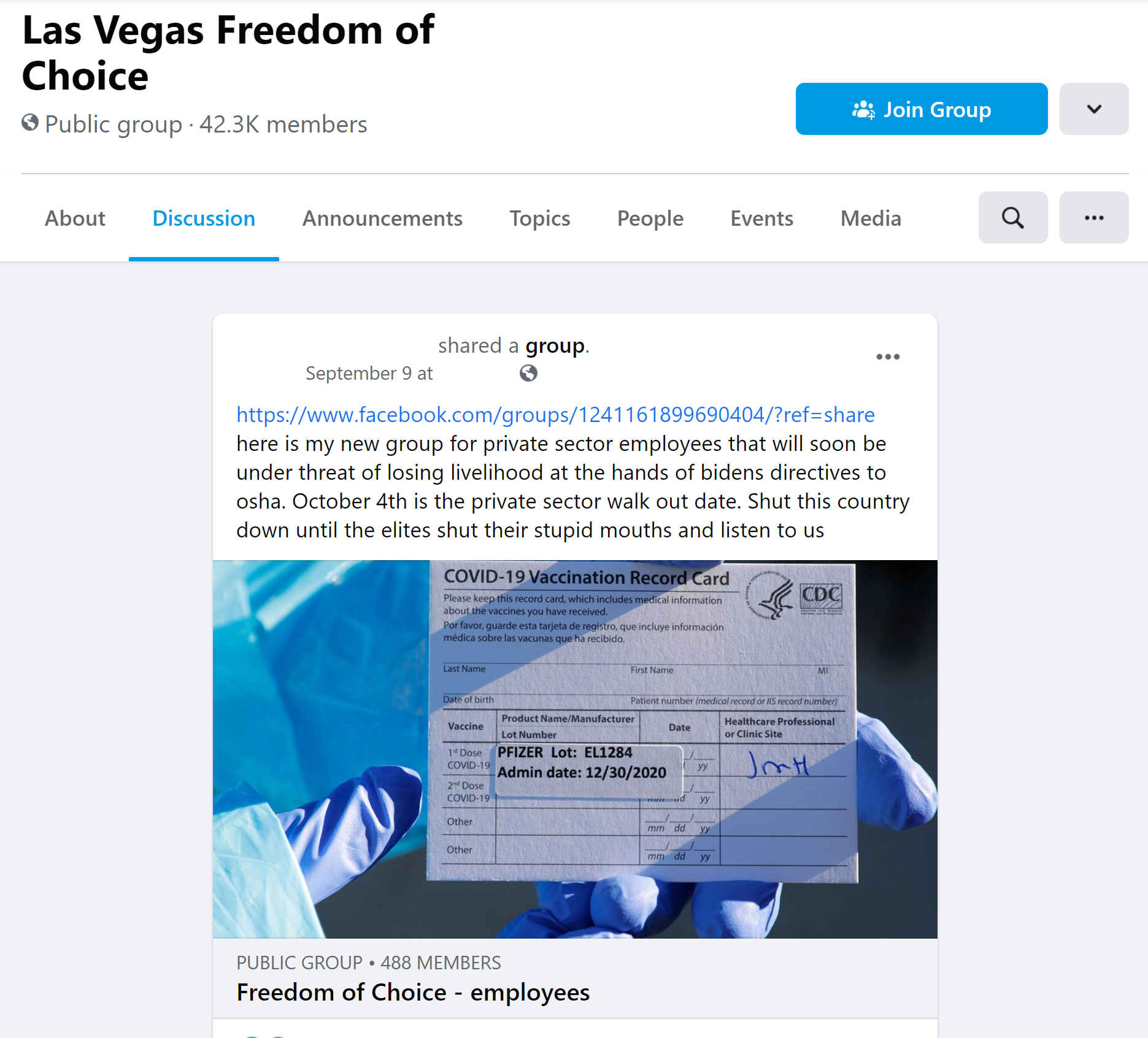 FB Group - Las Vegas Freedom of Choice - Freedom of Choice - employees - 488 members on Sept 14.png