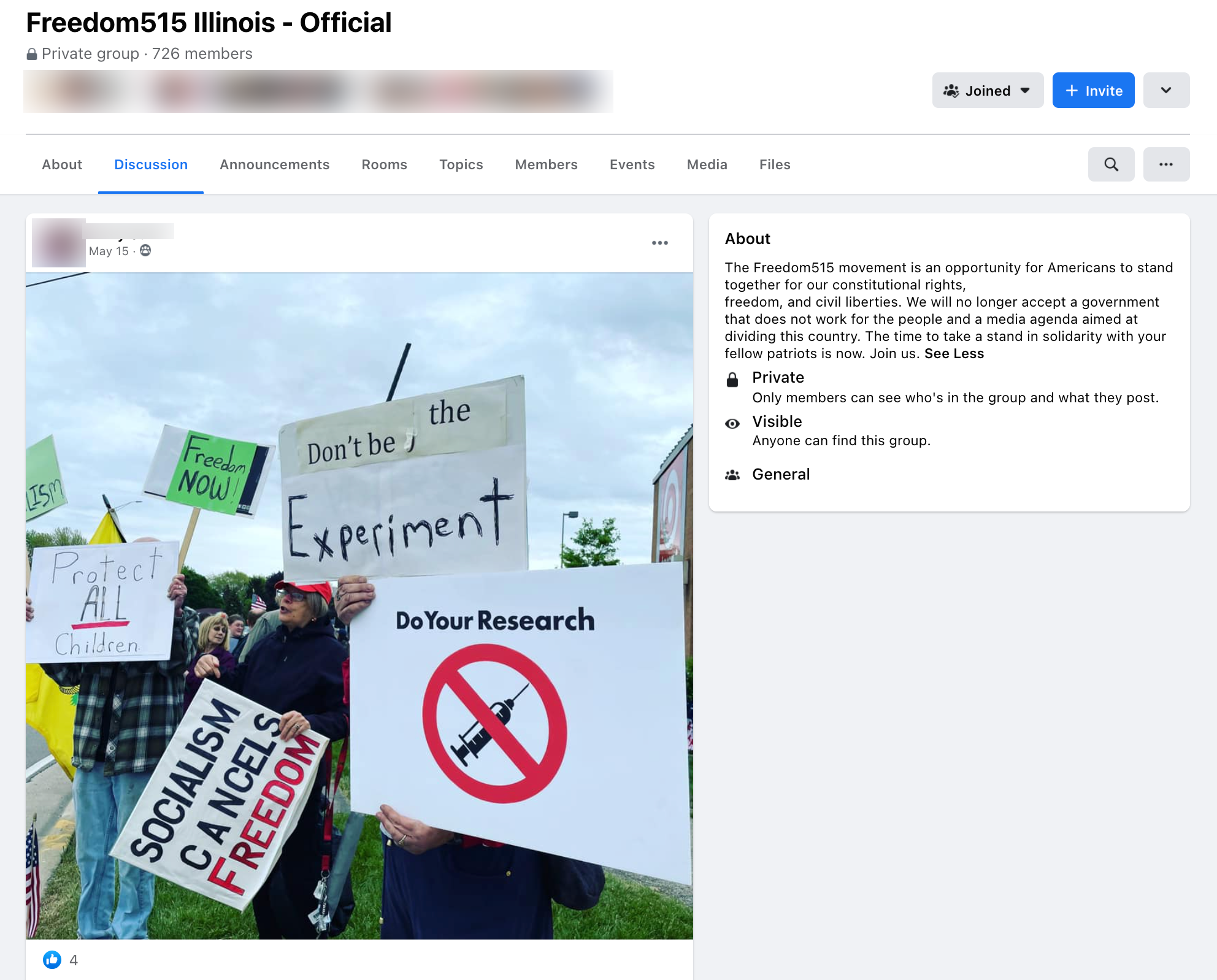 image of facebook post