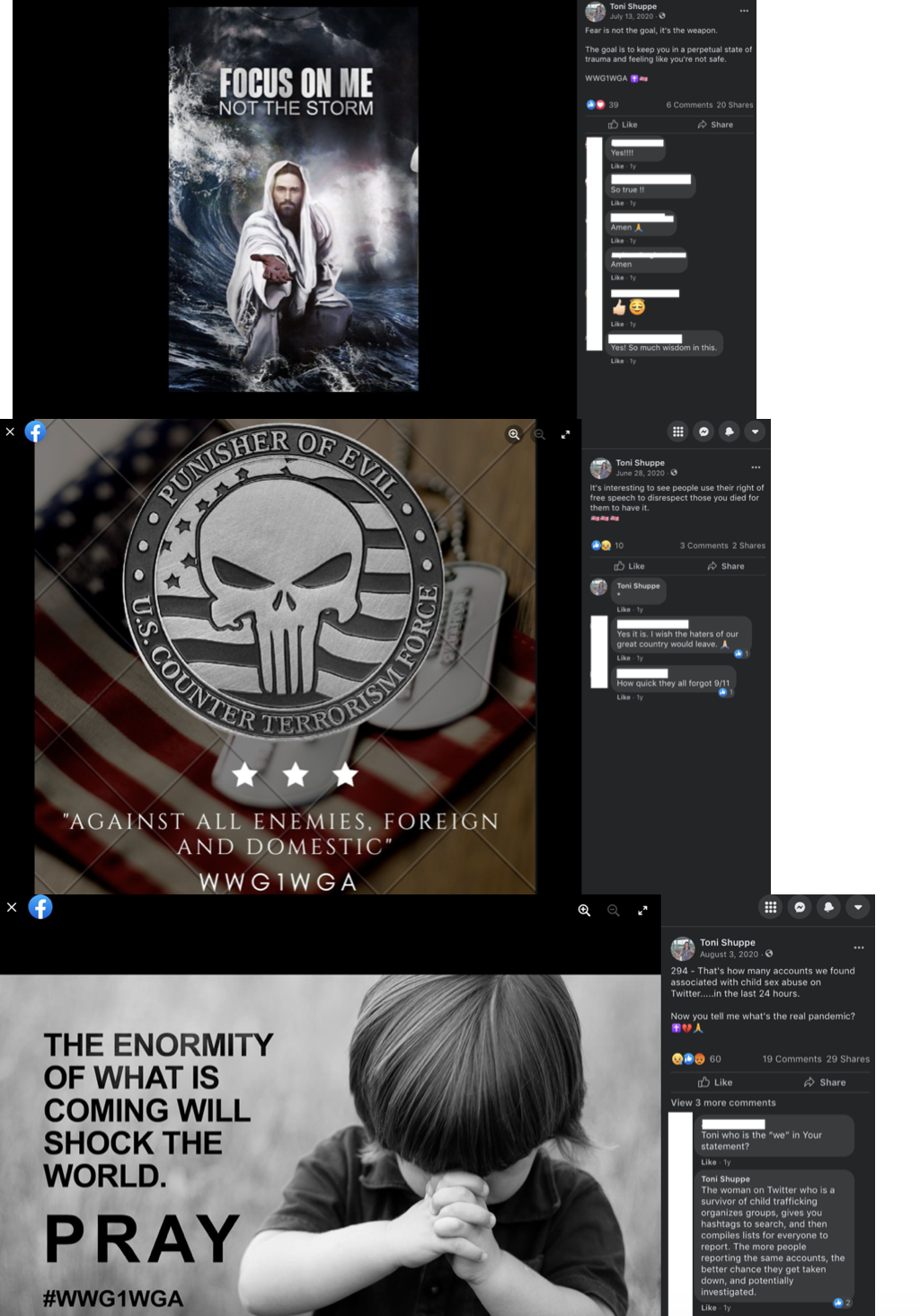 Shuppe Qanon hashtags 