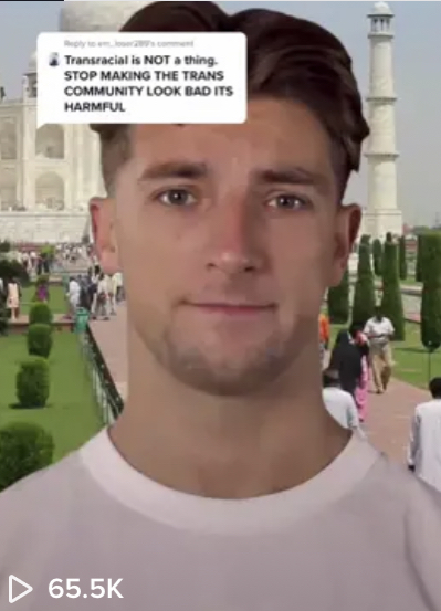 Transracialovee video received over 65,000 views before removal 