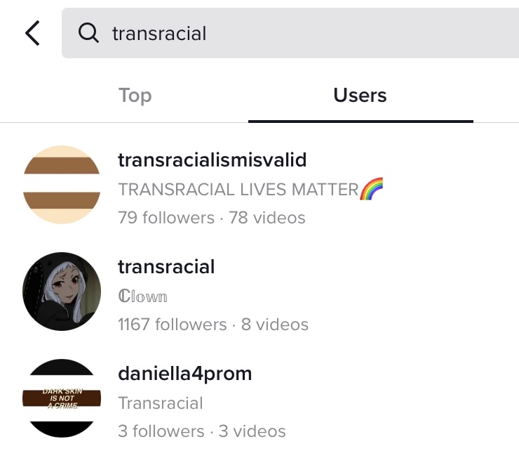 transracial users tab