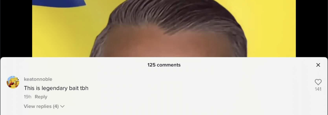 Transracial love top comment says it's "legendary bait" 