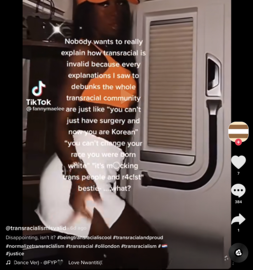 transracial tiktok