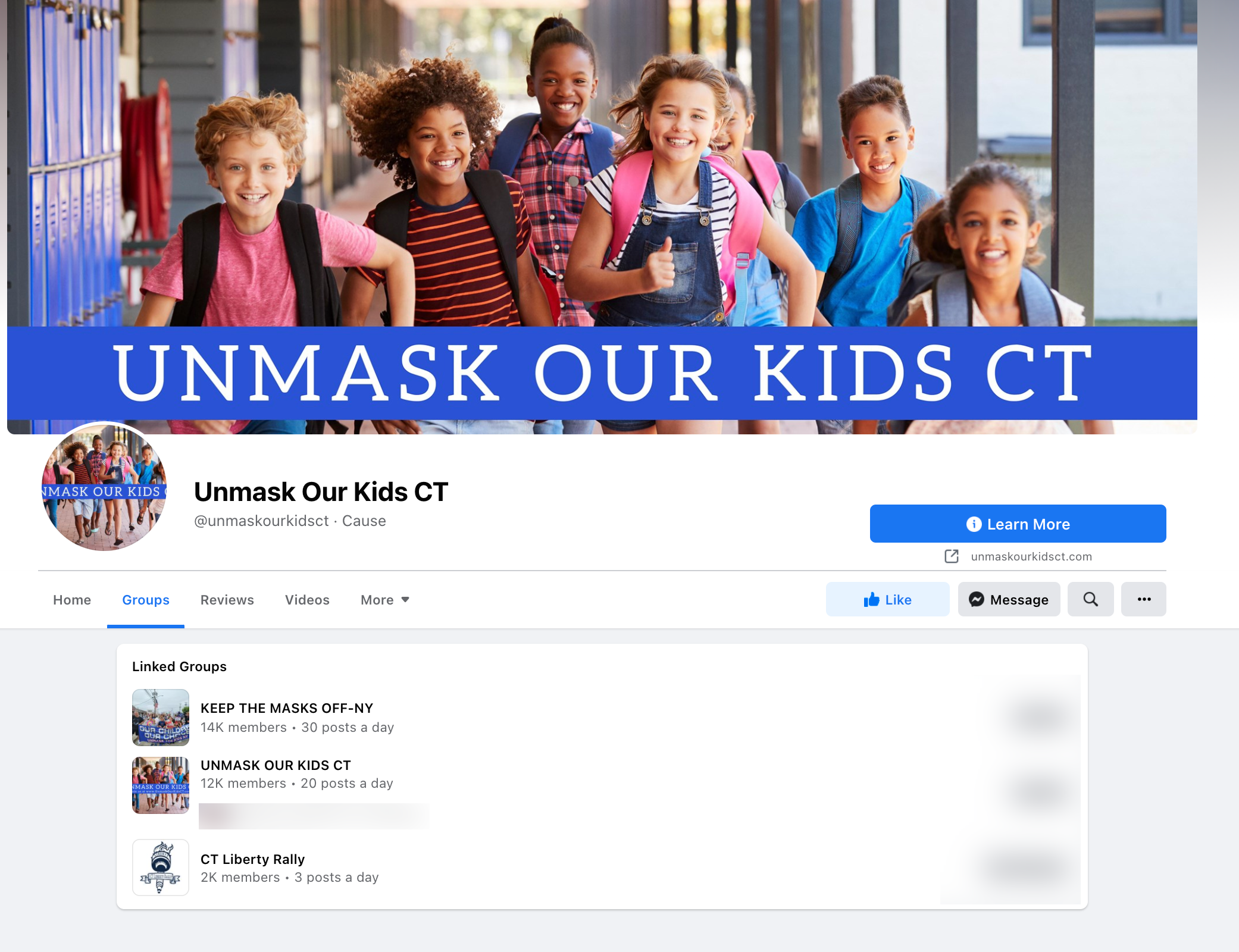 image of facebook cause and its affiliated groups