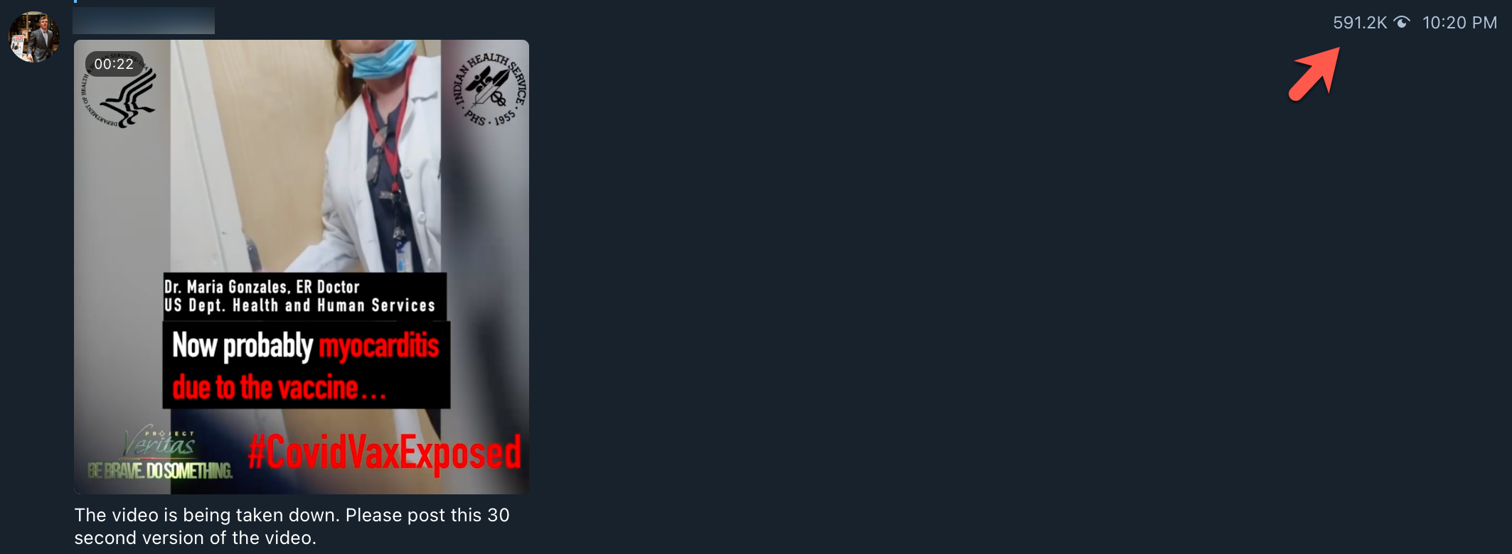 Veritas video O'Keefe Telegram