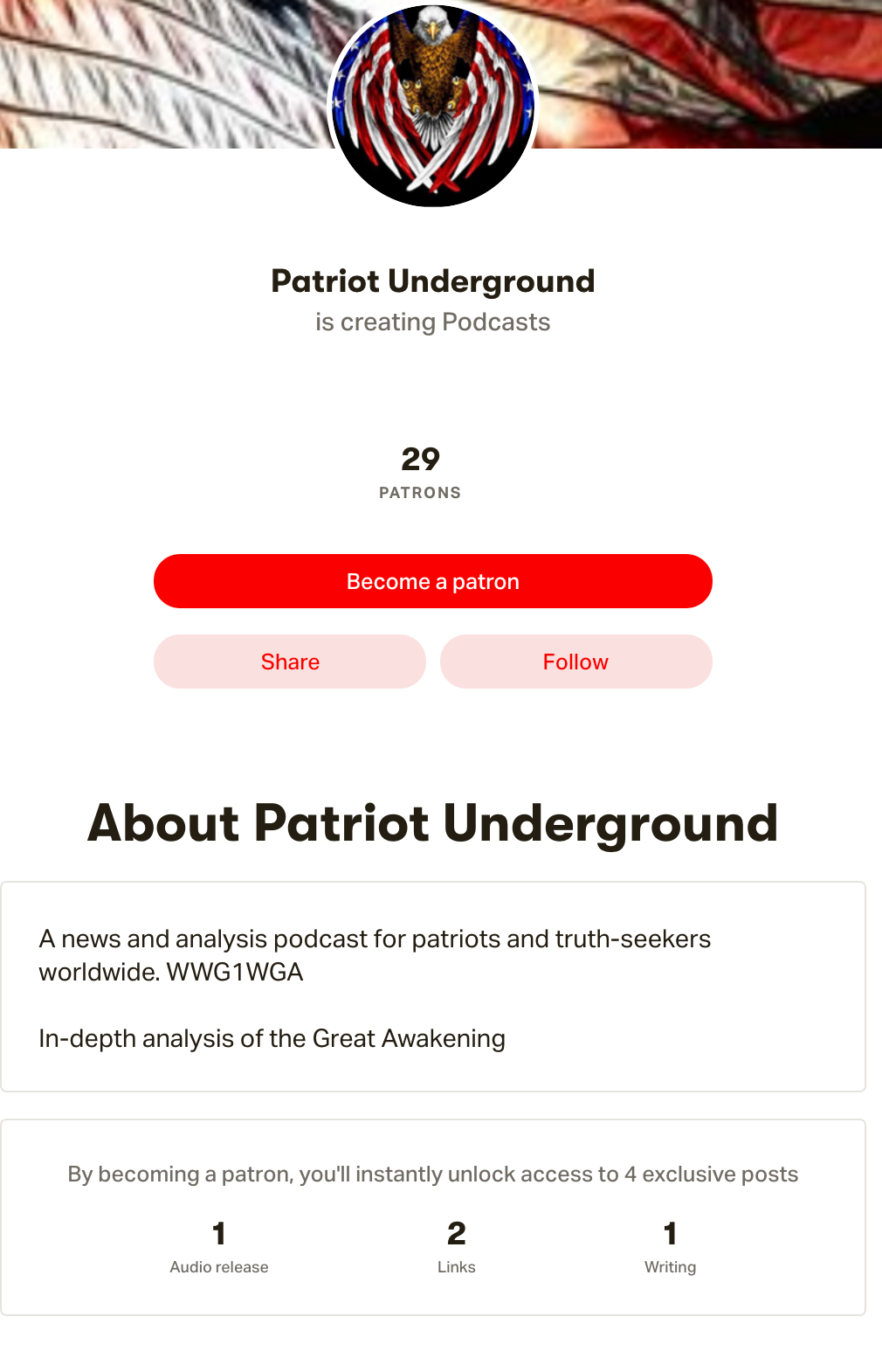Patriot Underground Patreon
